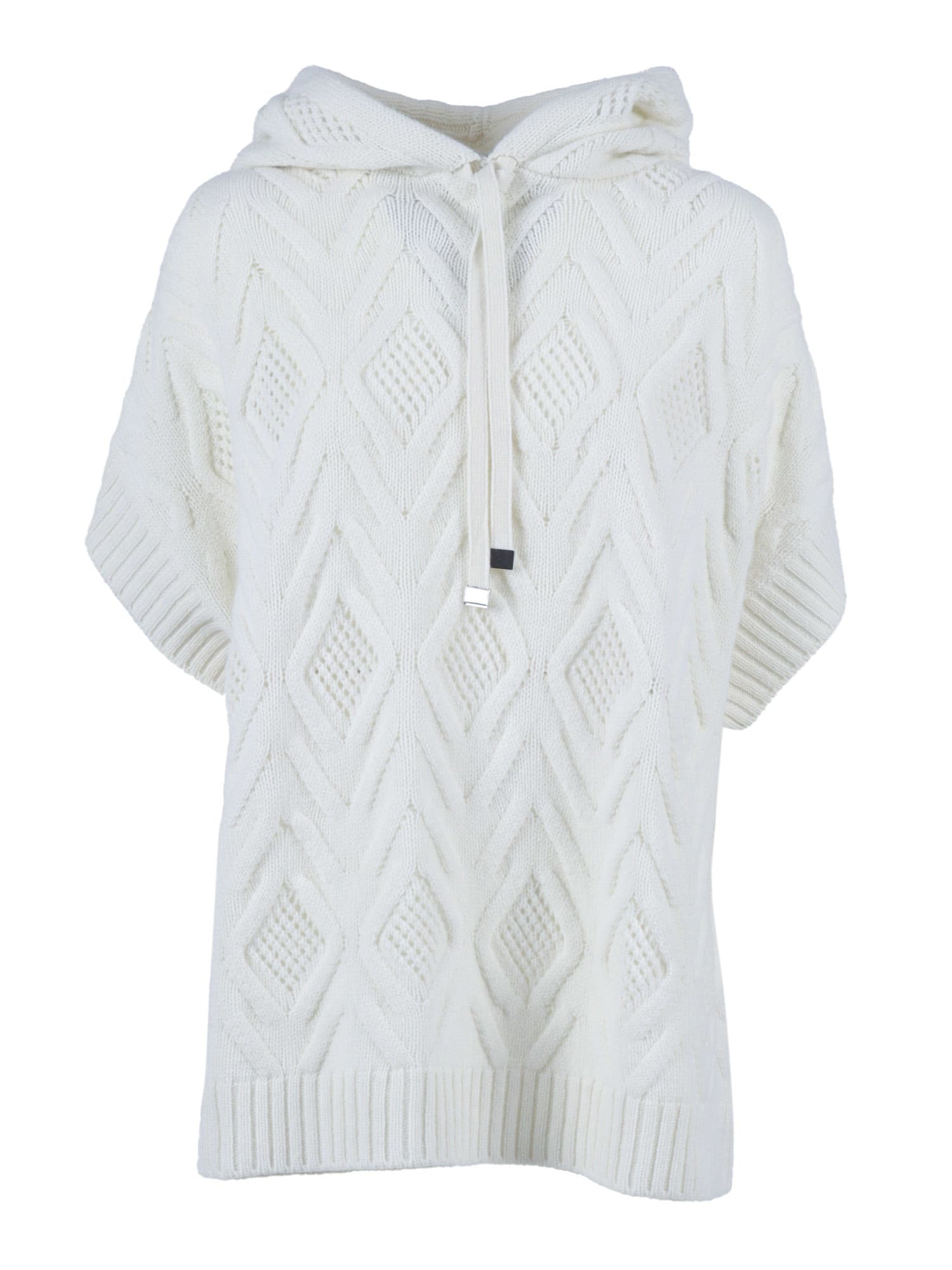 Kangra Cashmere Over Fit Cape In White