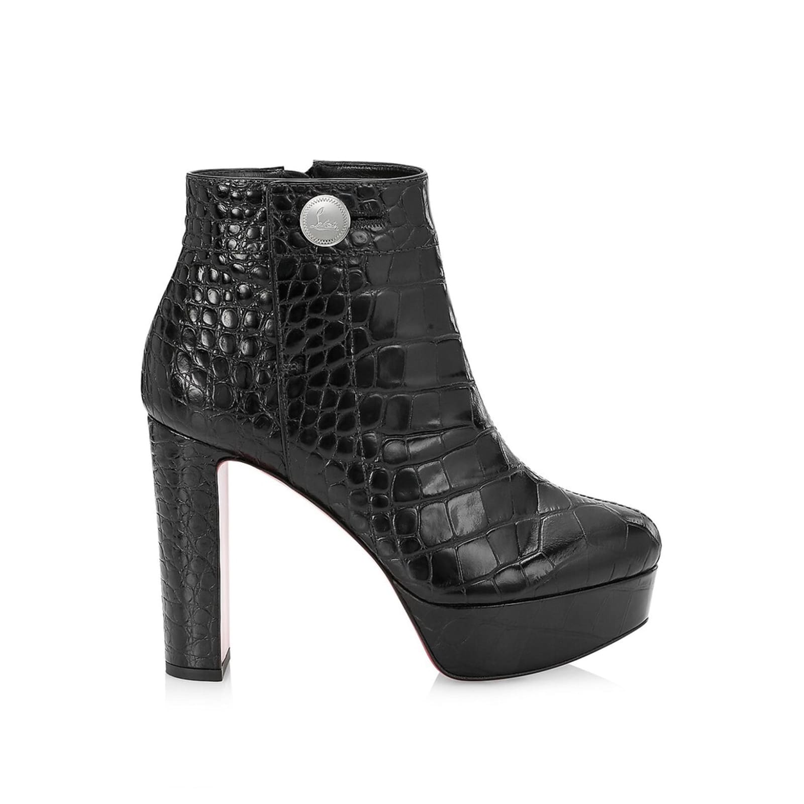 Christian Louboutin Croc Embossed Boots