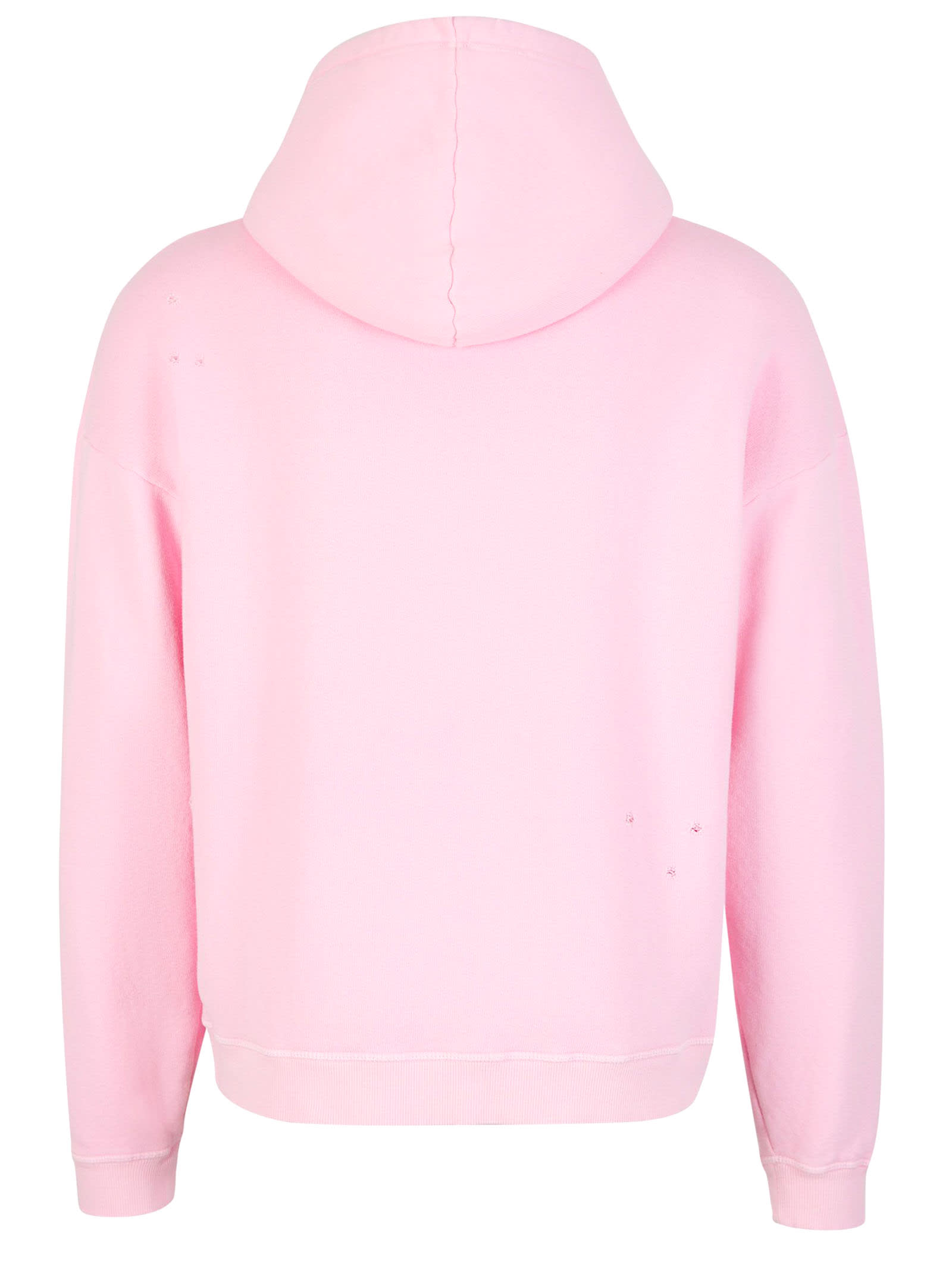 Dsquared2 Distressed-finish Cotton Hoodie In Rosa