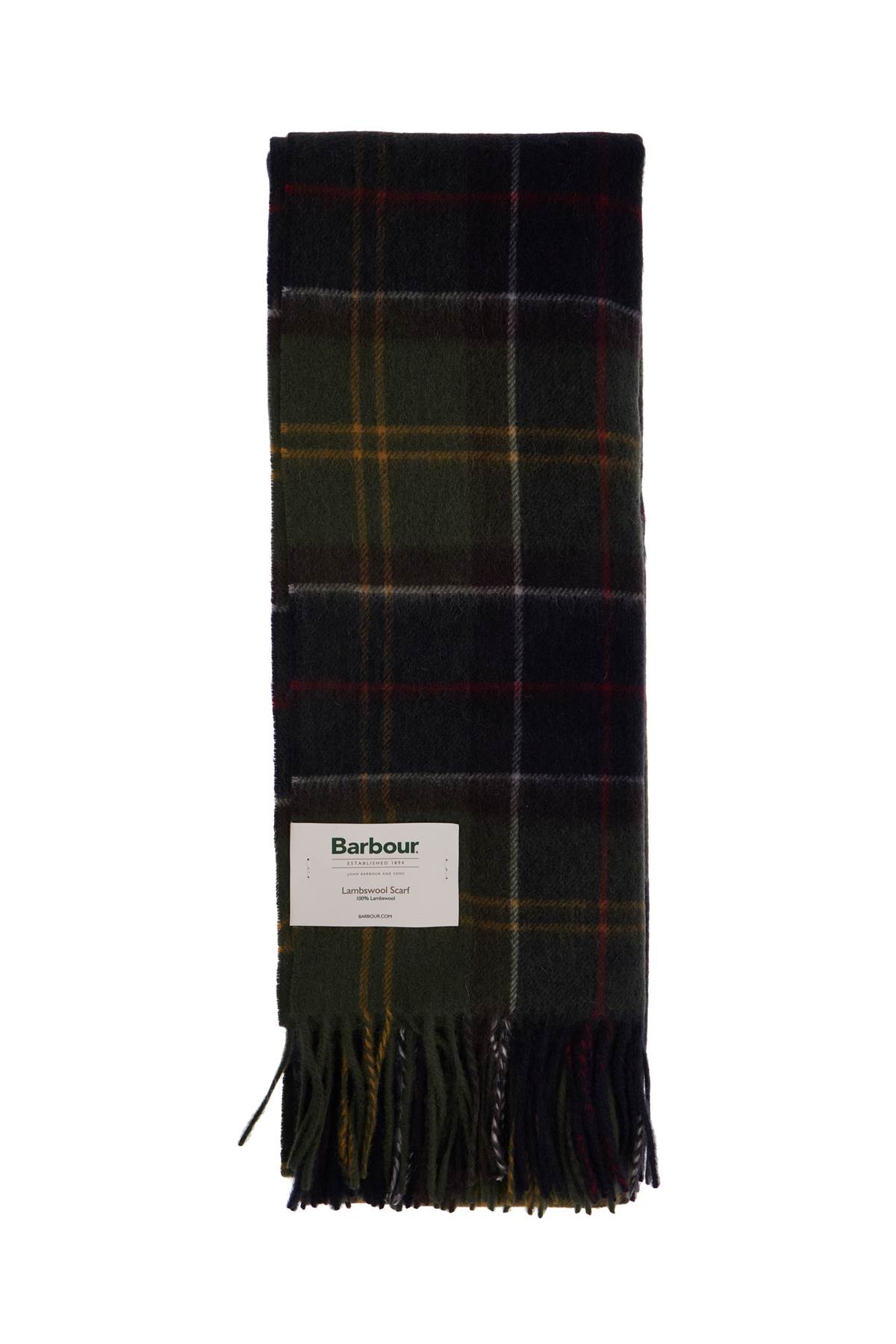Barbour Braden Tartan Wool Scar In Black