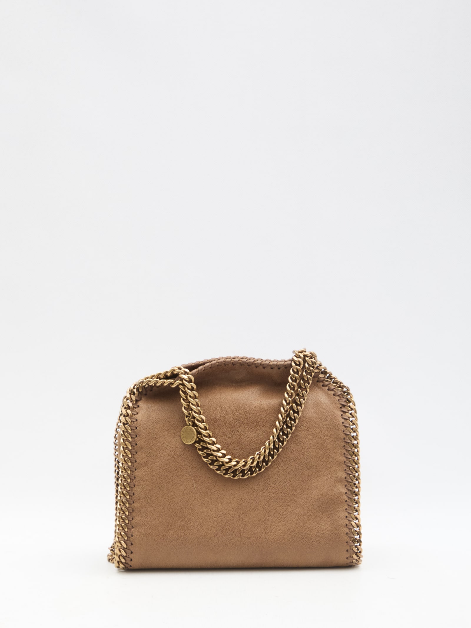 Shop Stella Mccartney Falabella Mini Tote Bag In Brown