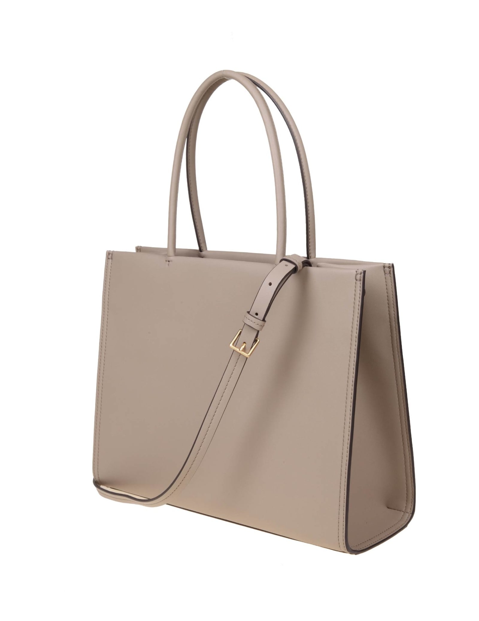 Shop Tory Burch Small Eco Ella Shopping Bag Color Taupe In Clay
