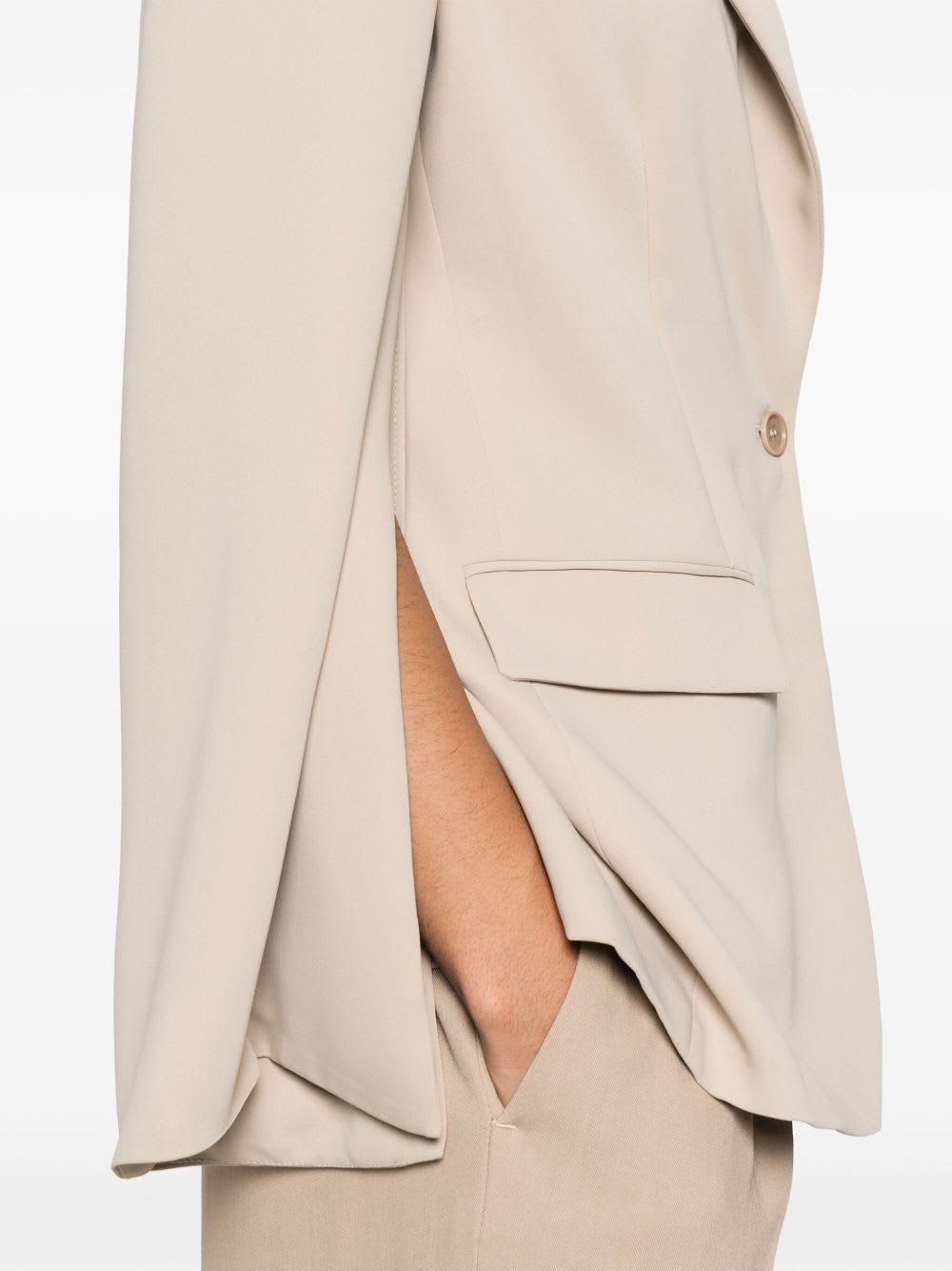 P.a.r.o.s.h Parosh Single-breasted Blazer Jacket In Neutral