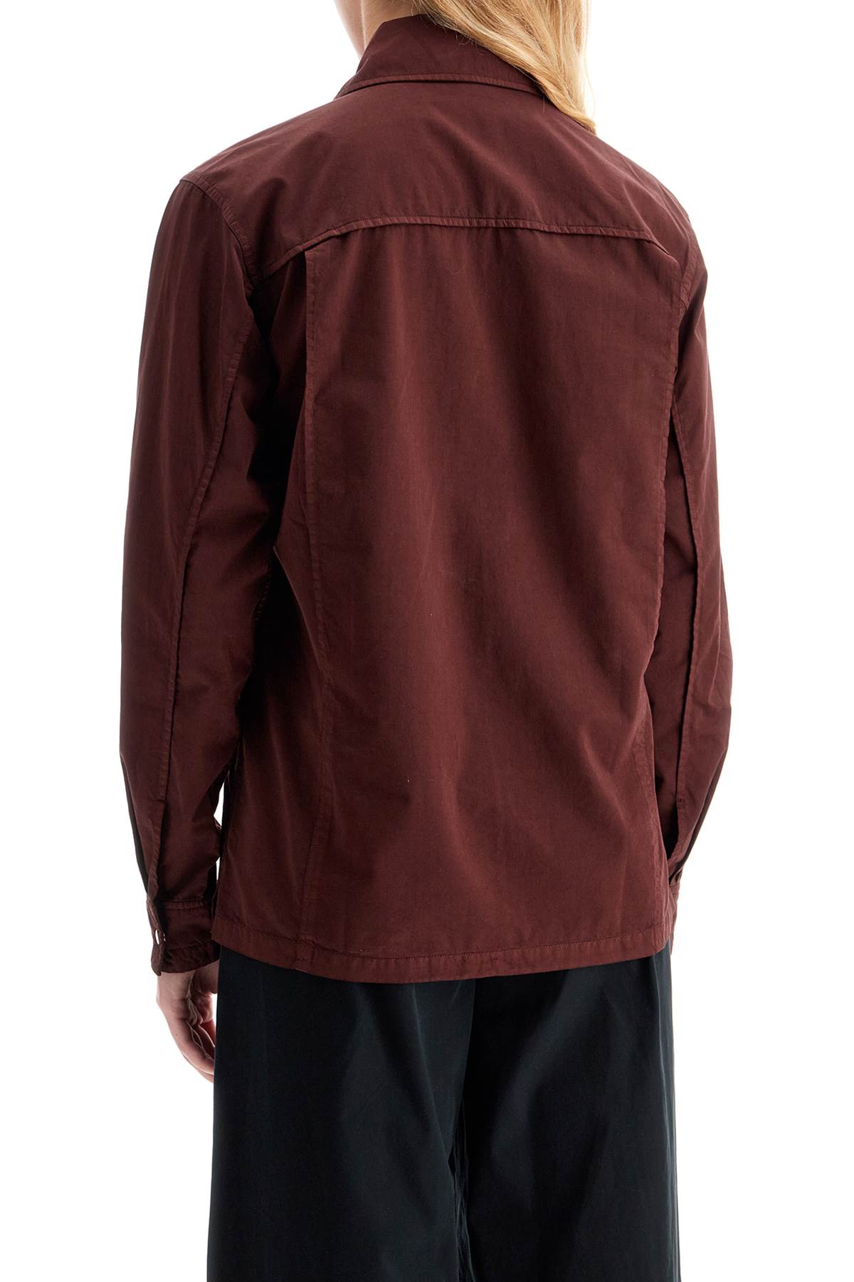 Shop Lemaire Cotton Dyed In The Garment Shirt In Cocoa Bean (red)