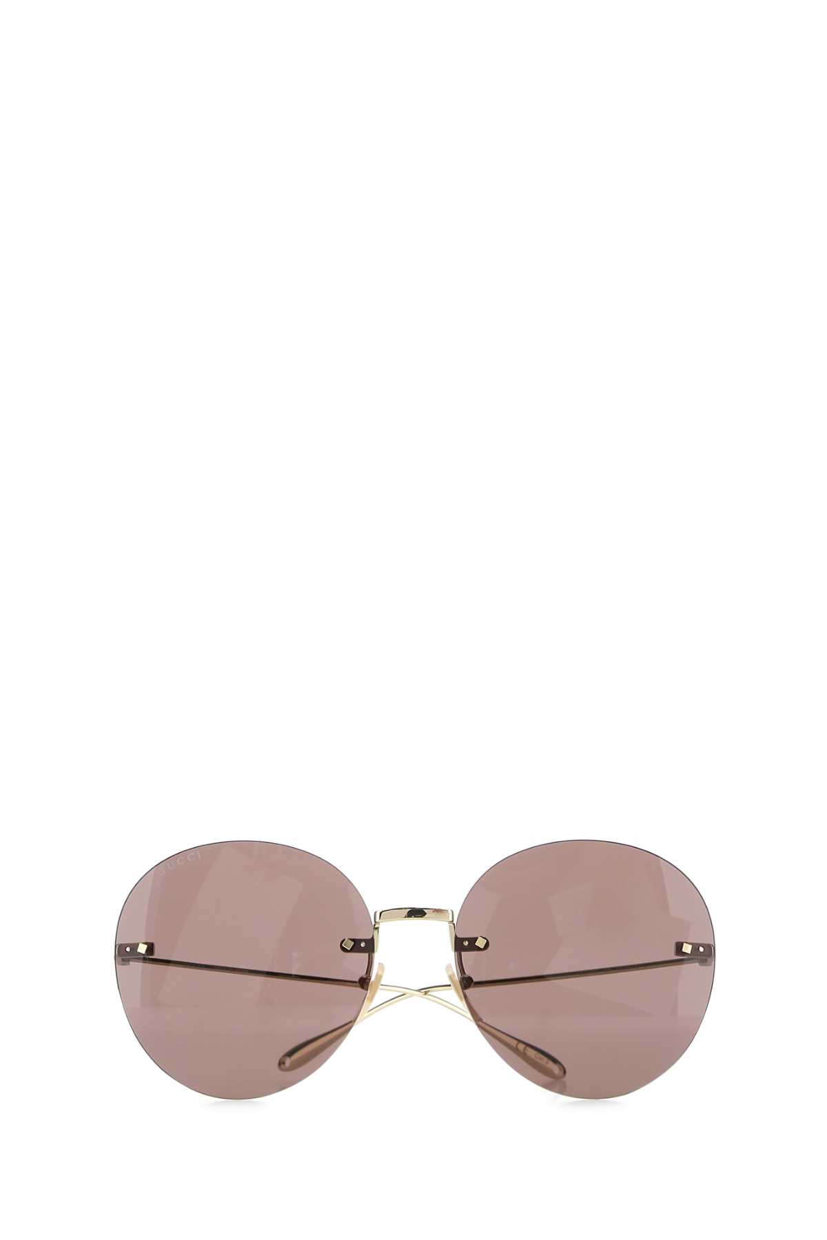 Shop Gucci Gold Metal Sunglasses In 8021