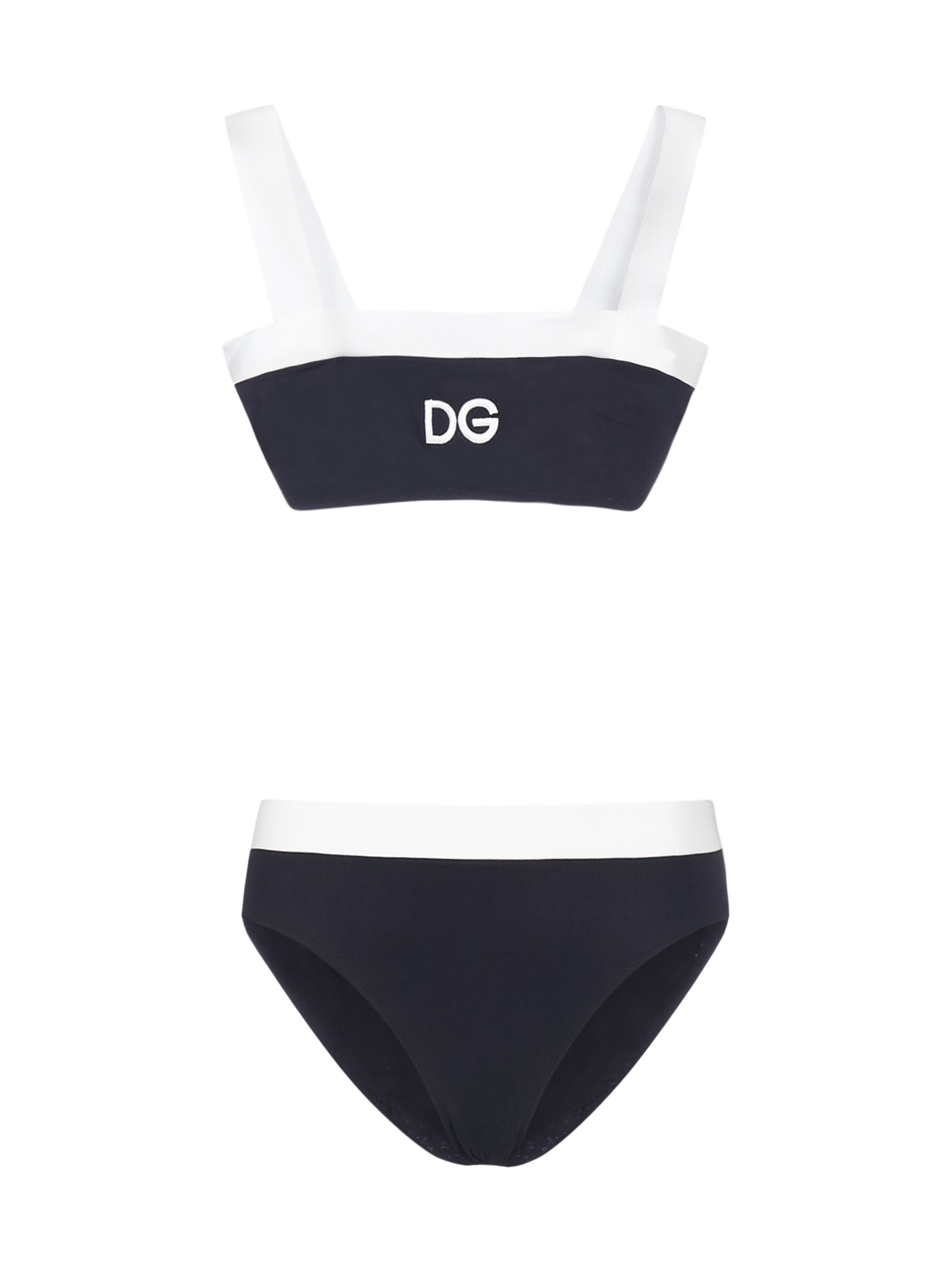 Dolce & Gabbana Swimwear In Nero Bianco