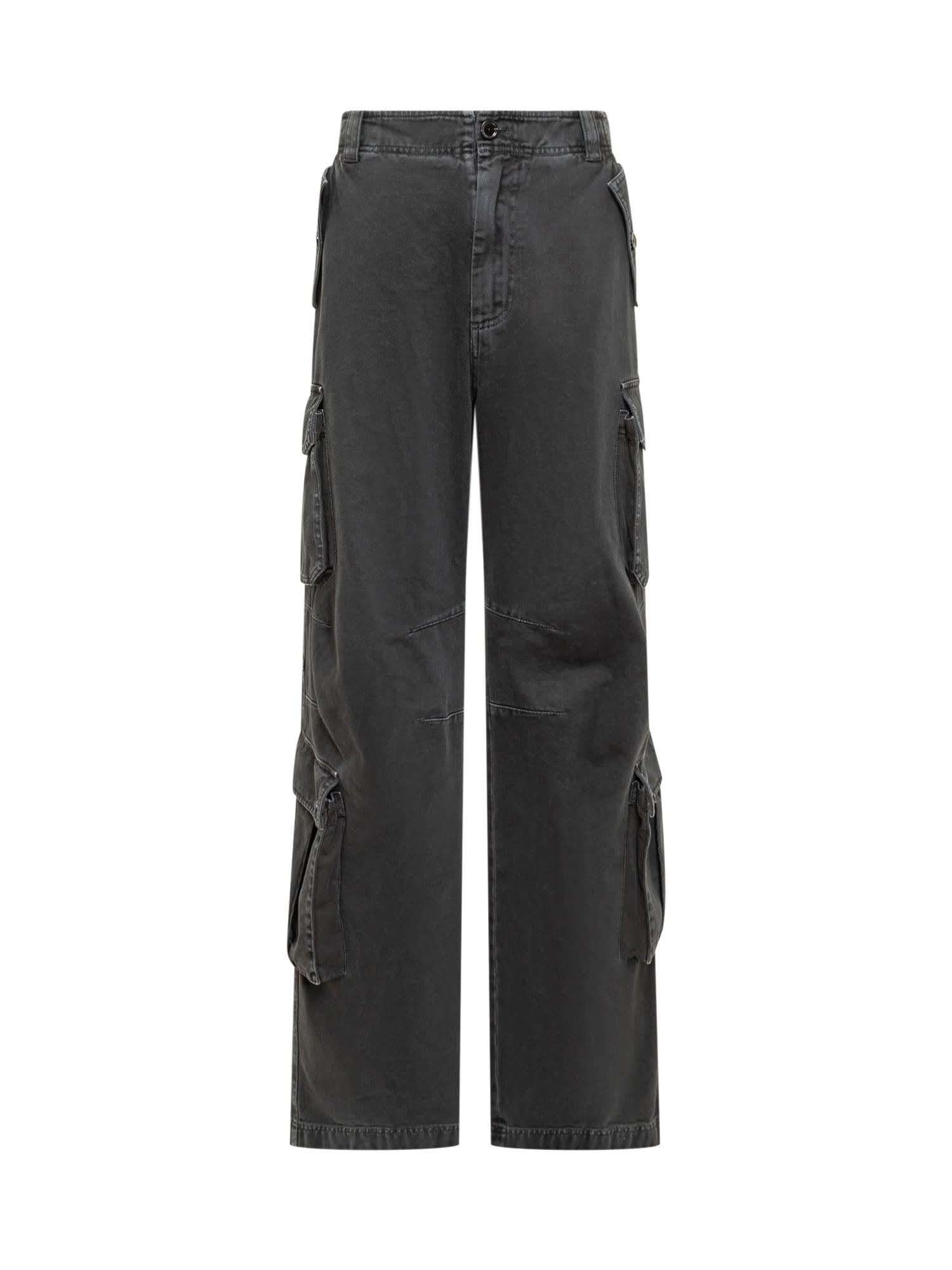 Shop Dolce & Gabbana Trousers With Logo In Nero