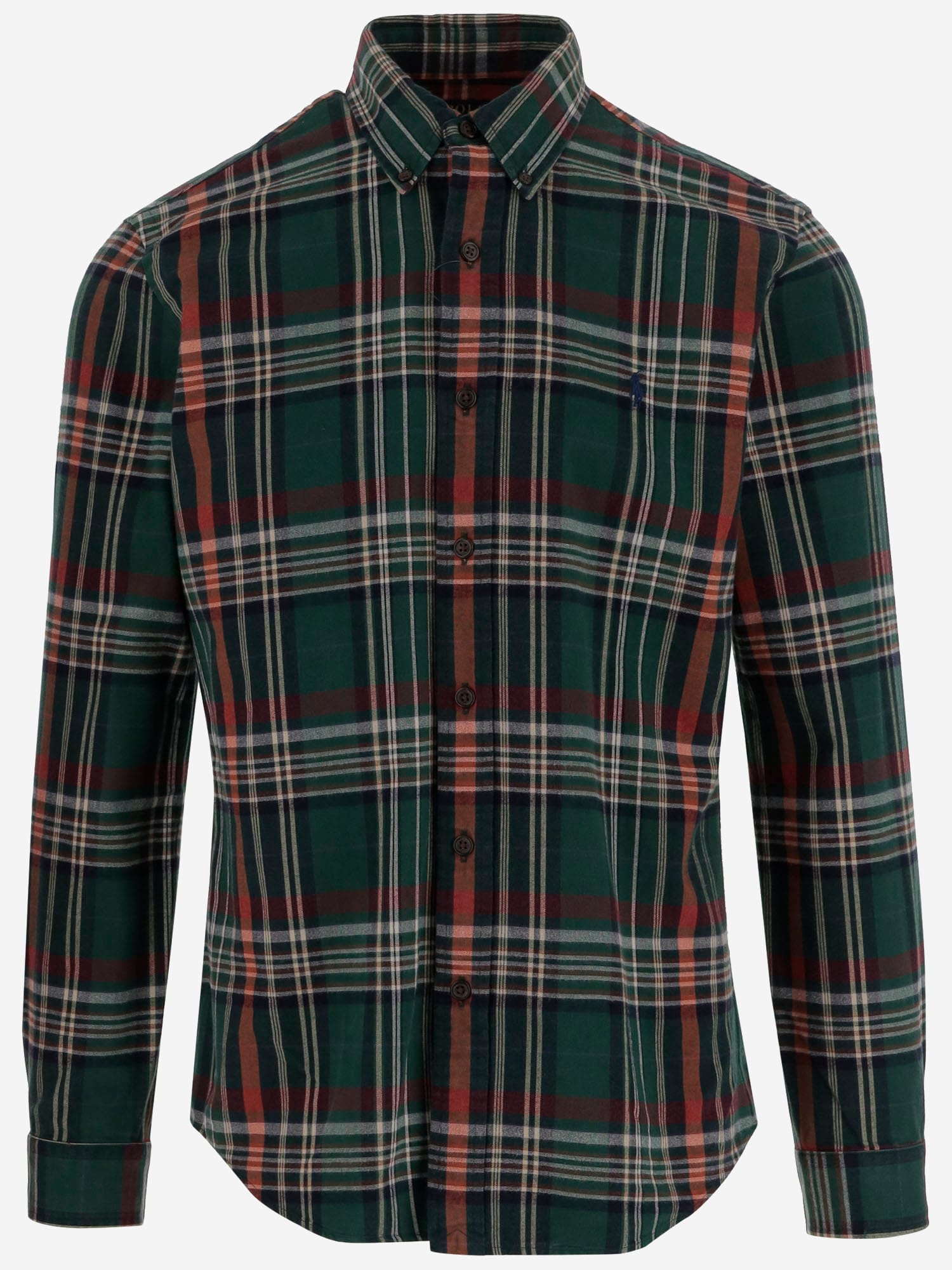 Ralph Lauren Cotton Shirt With Check Pattern In Multi
