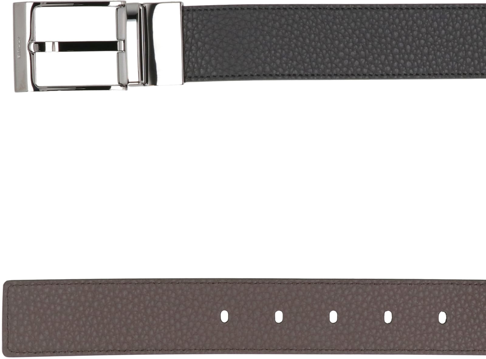 Bally Reversible Leather Belt In Black