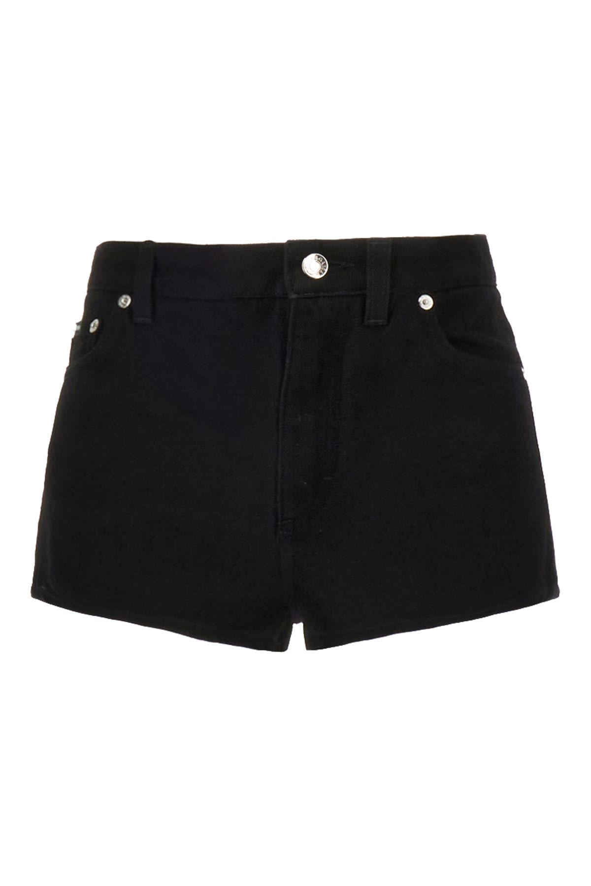 Dolce & Gabbana Black Denim Shorts In Variante Abbinata