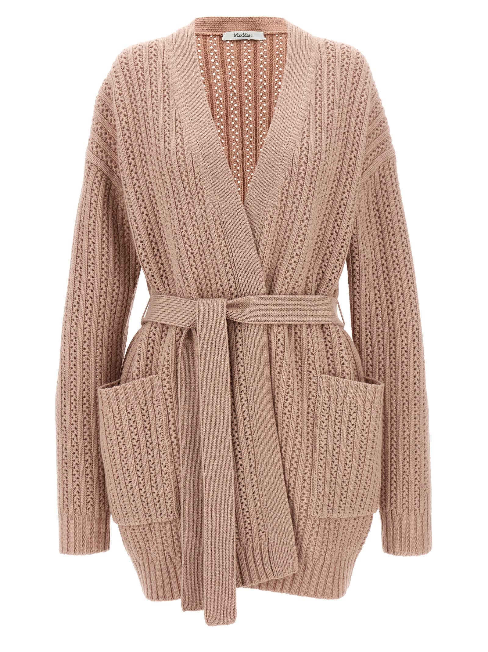 Shop Max Mara Balzac Cardigan In Pink