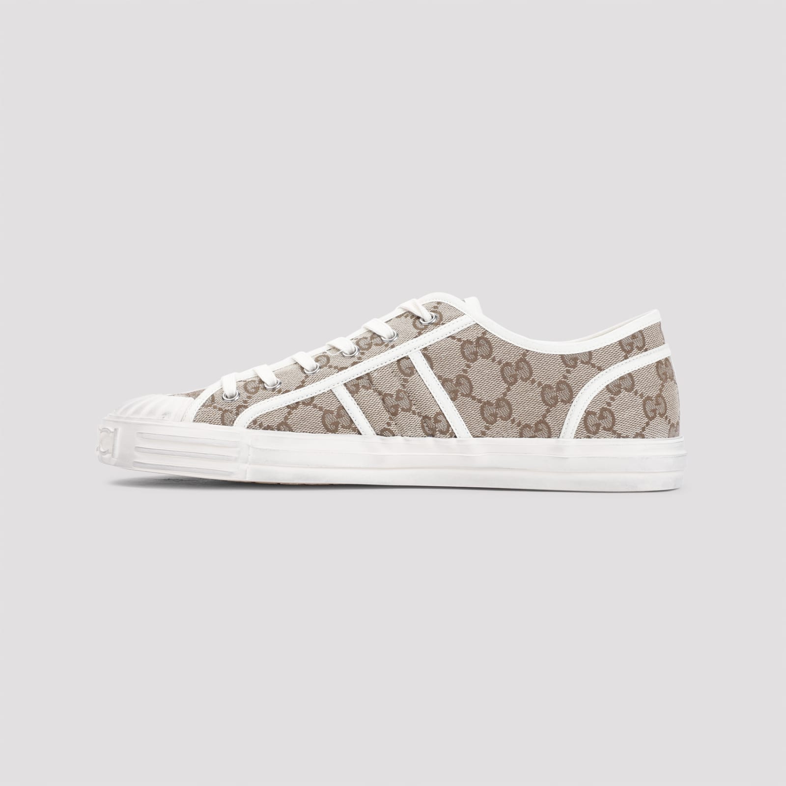 Shop Gucci Julio Gg Sneakers In Beige Ebony