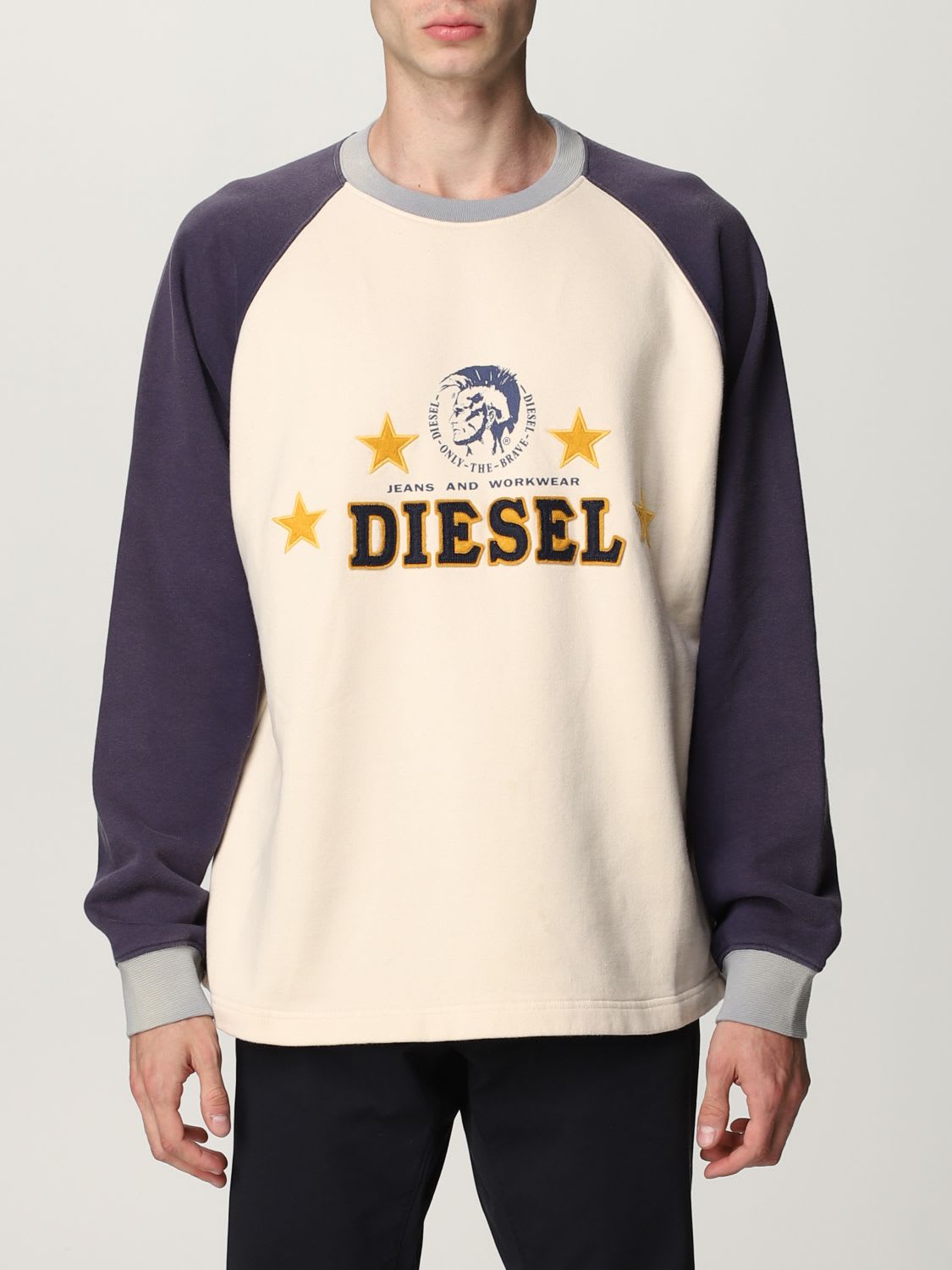 Diesel Sweatshirt Diesel Crewneck Sweatshirt In Cotton With Embroidered Logo