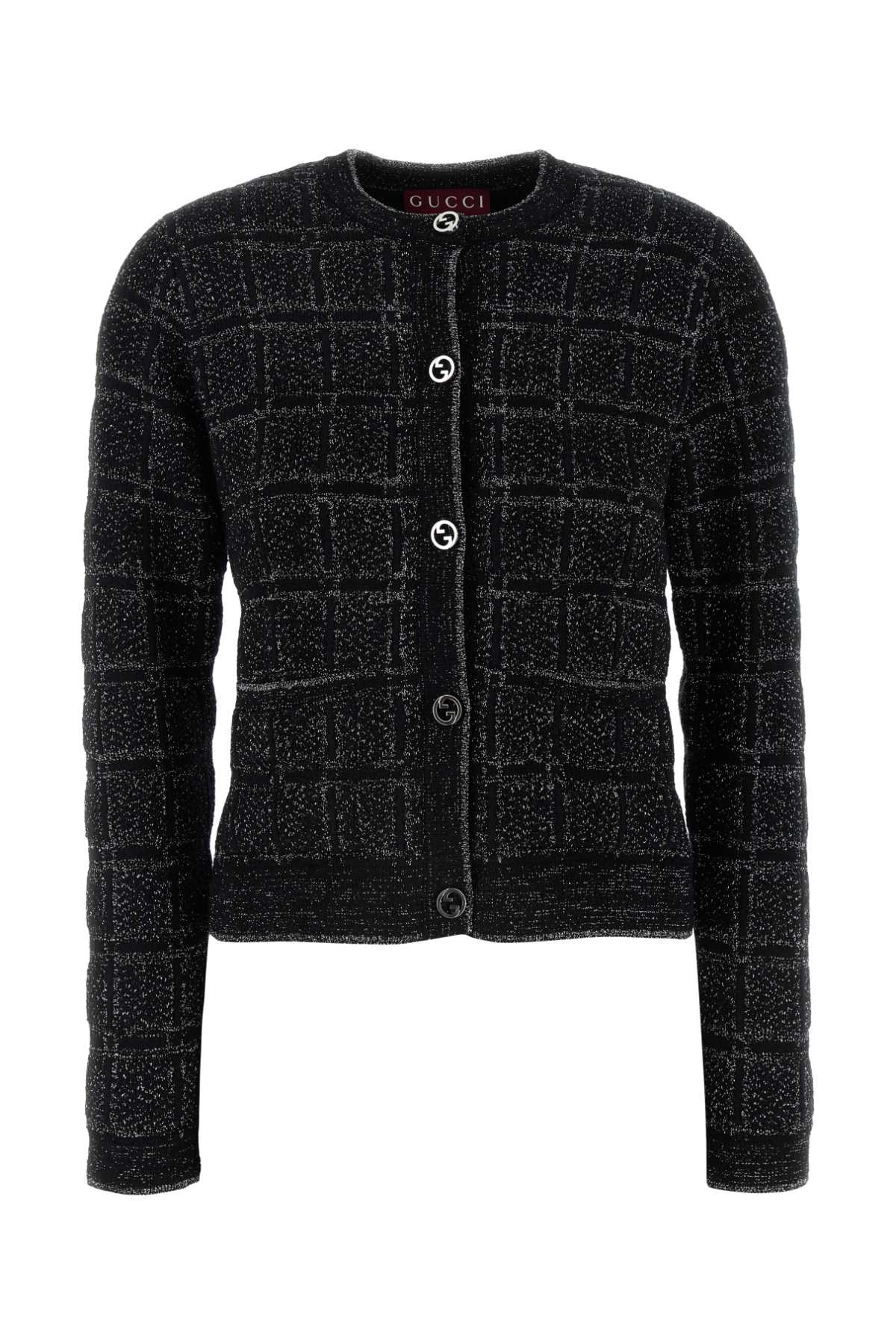 Black Wool Blend Cardigan