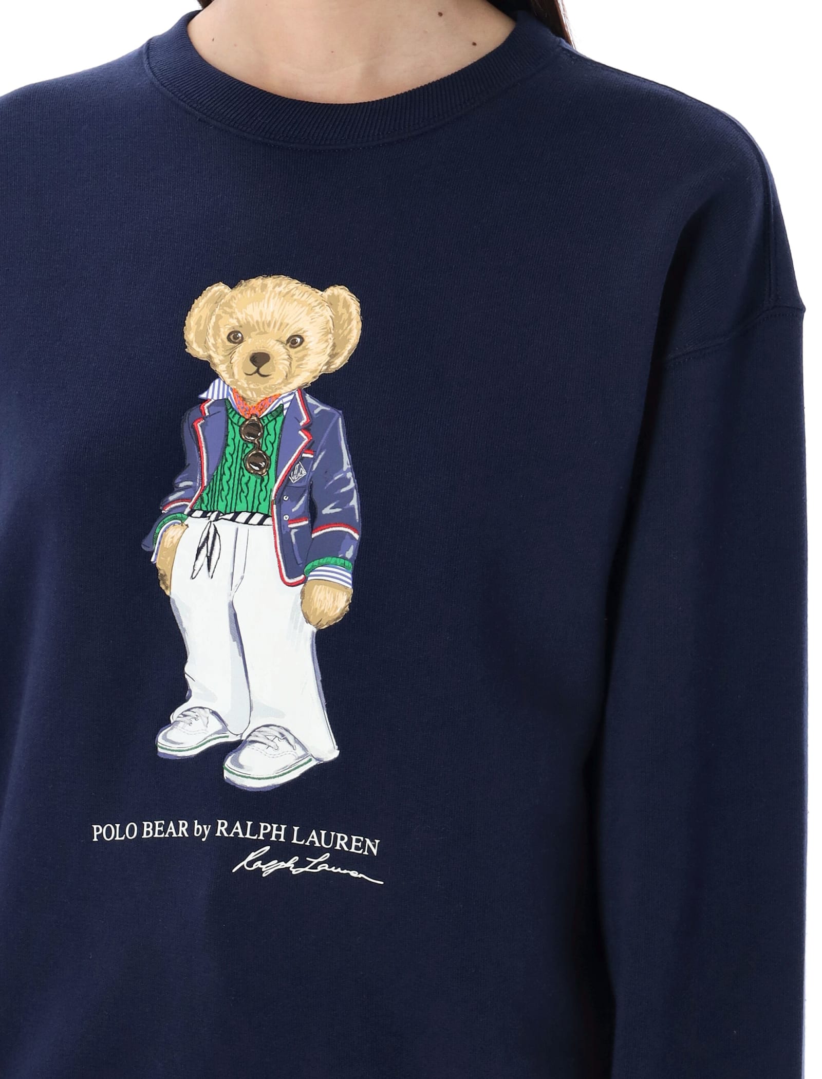 Shop Polo Ralph Lauren Polo Bear Sweatshirt In Navy