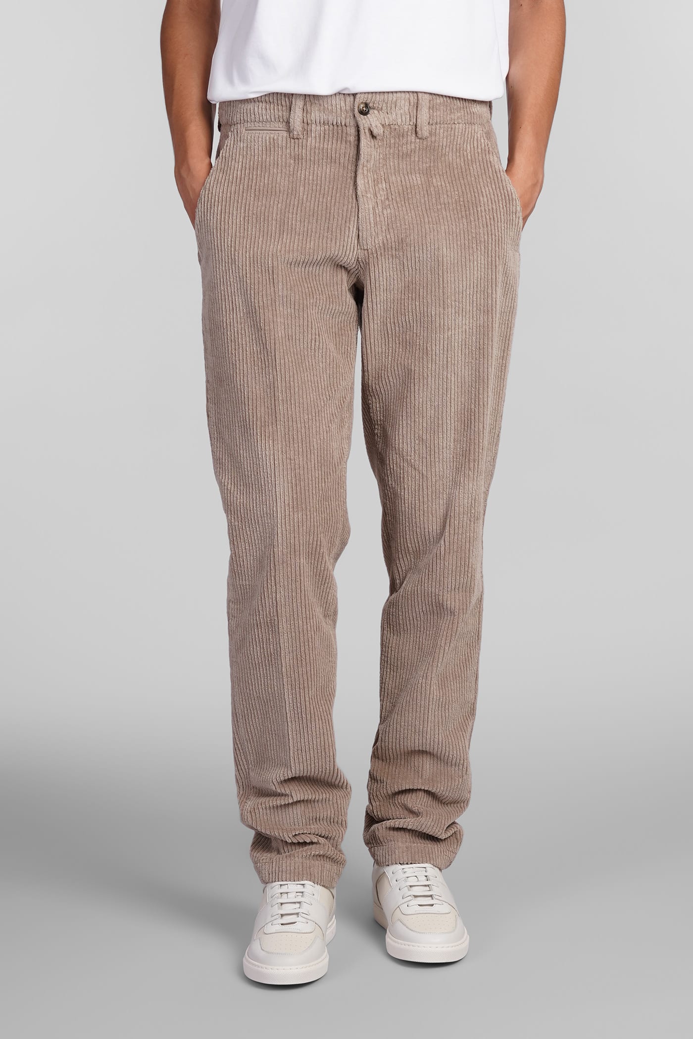 Shop Briglia 1949 Bg32 Pants In Beige Cotton