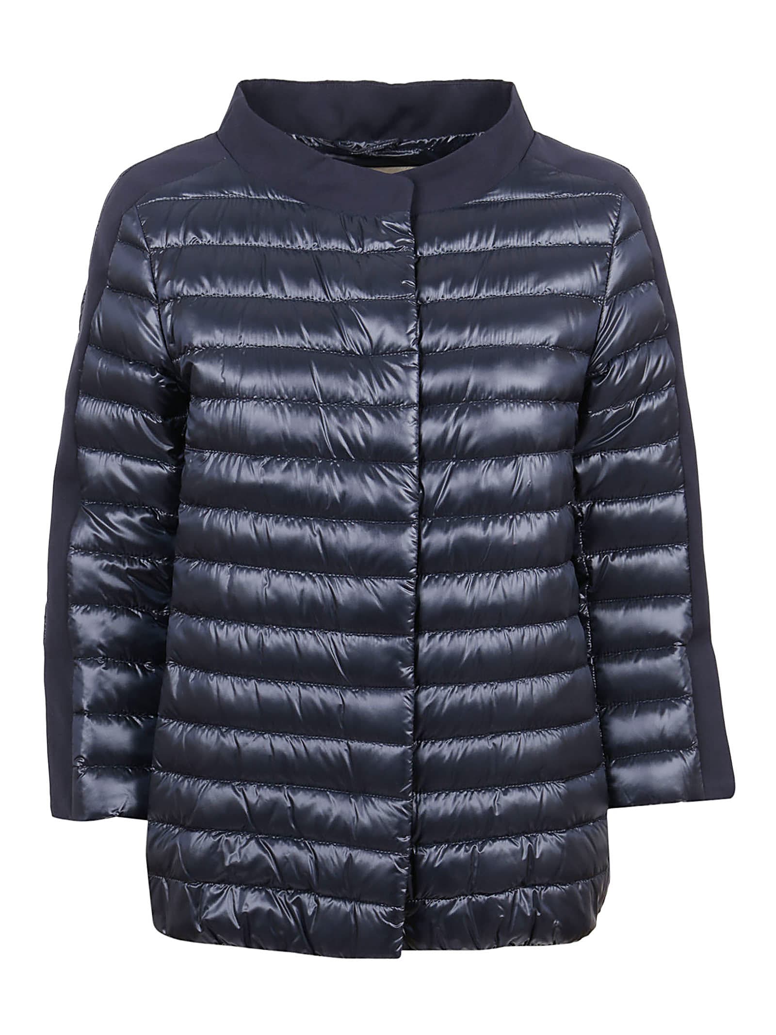 Herno Blue Technical Fabric Padded Jacket