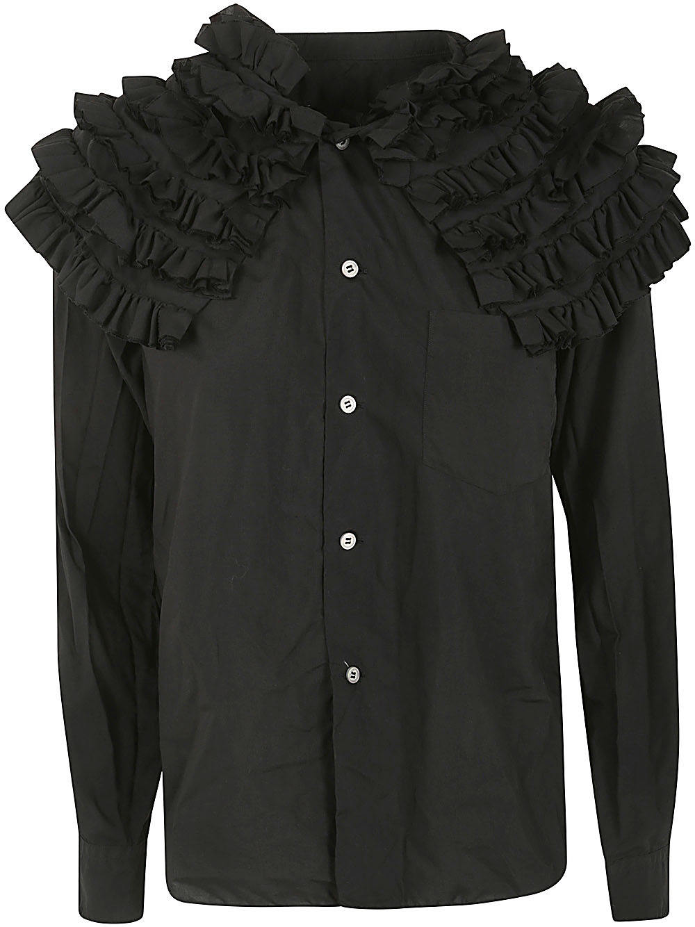 Shop Comme Des Garçons Comme Des Garçons Big Neck Shirt In Black