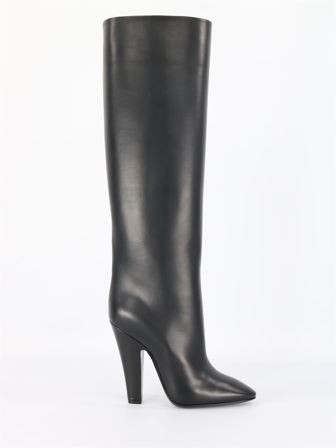 Saint Laurent 68 Tube Boots In Black Leather