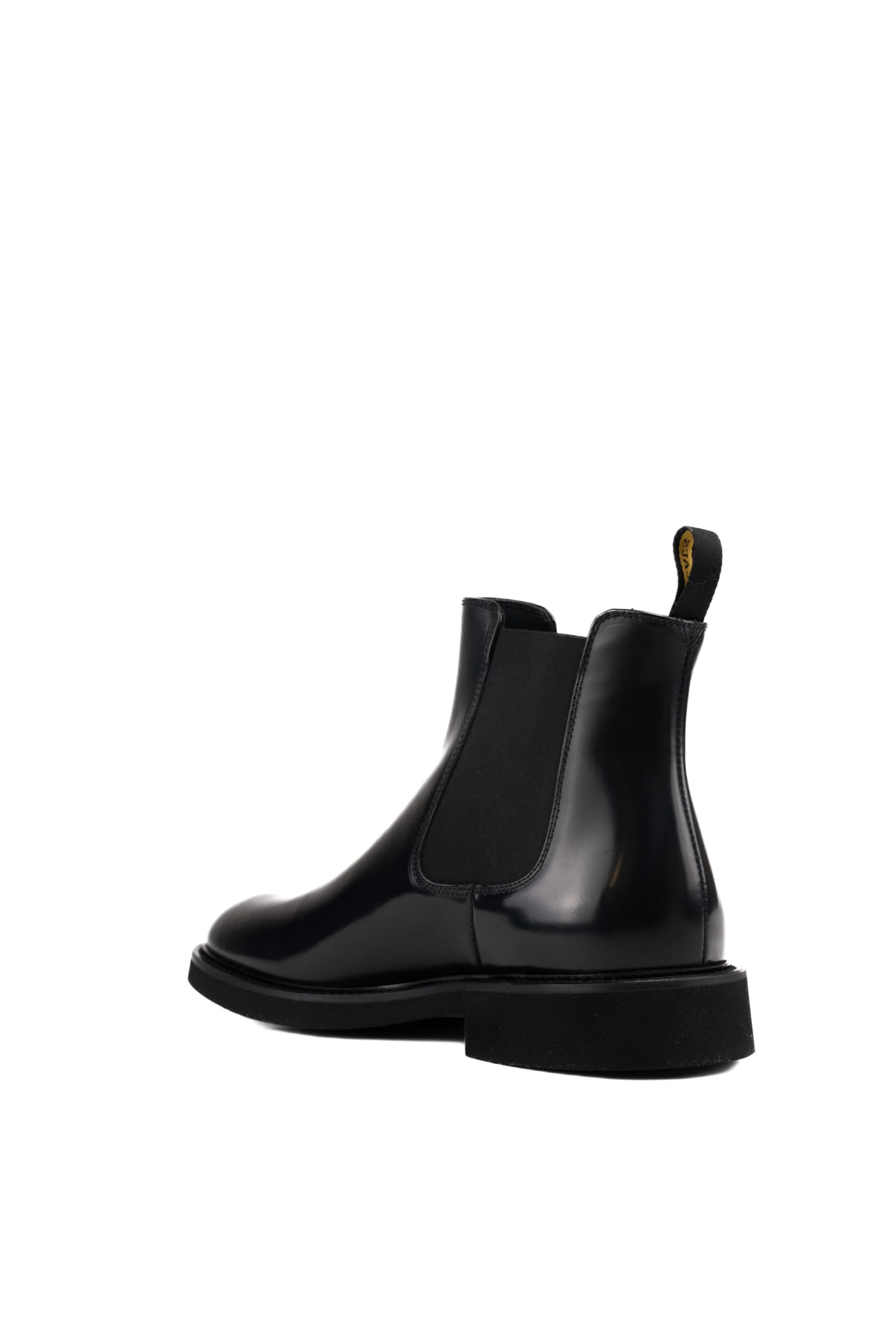 Shop Doucal's Doucals Chelsea Boot In Black Leather In Horse Nero+f.do Nero