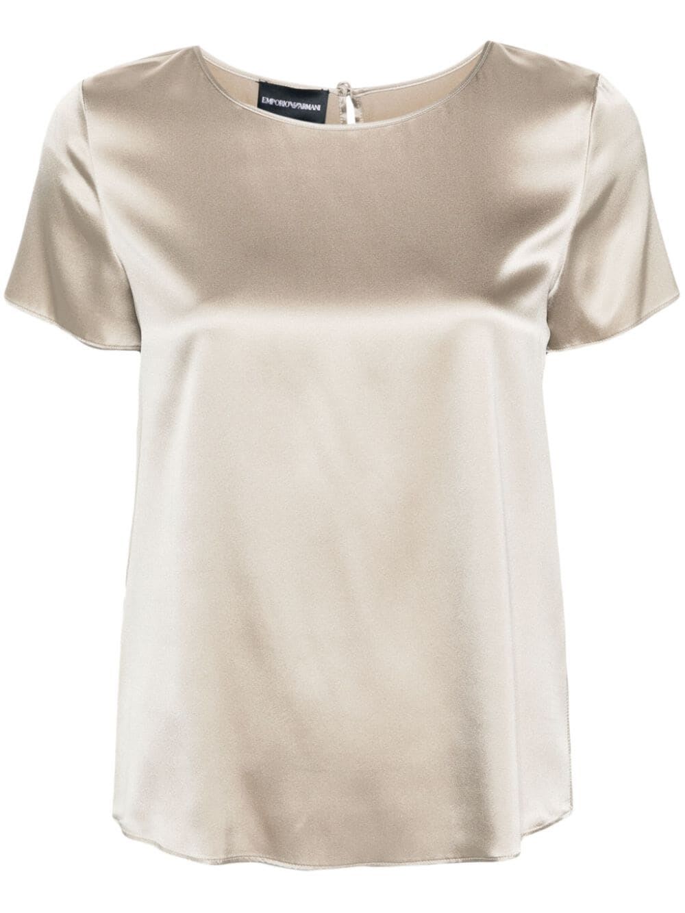 Shop Emporio Armani Short Sleeve Shirt In Beige