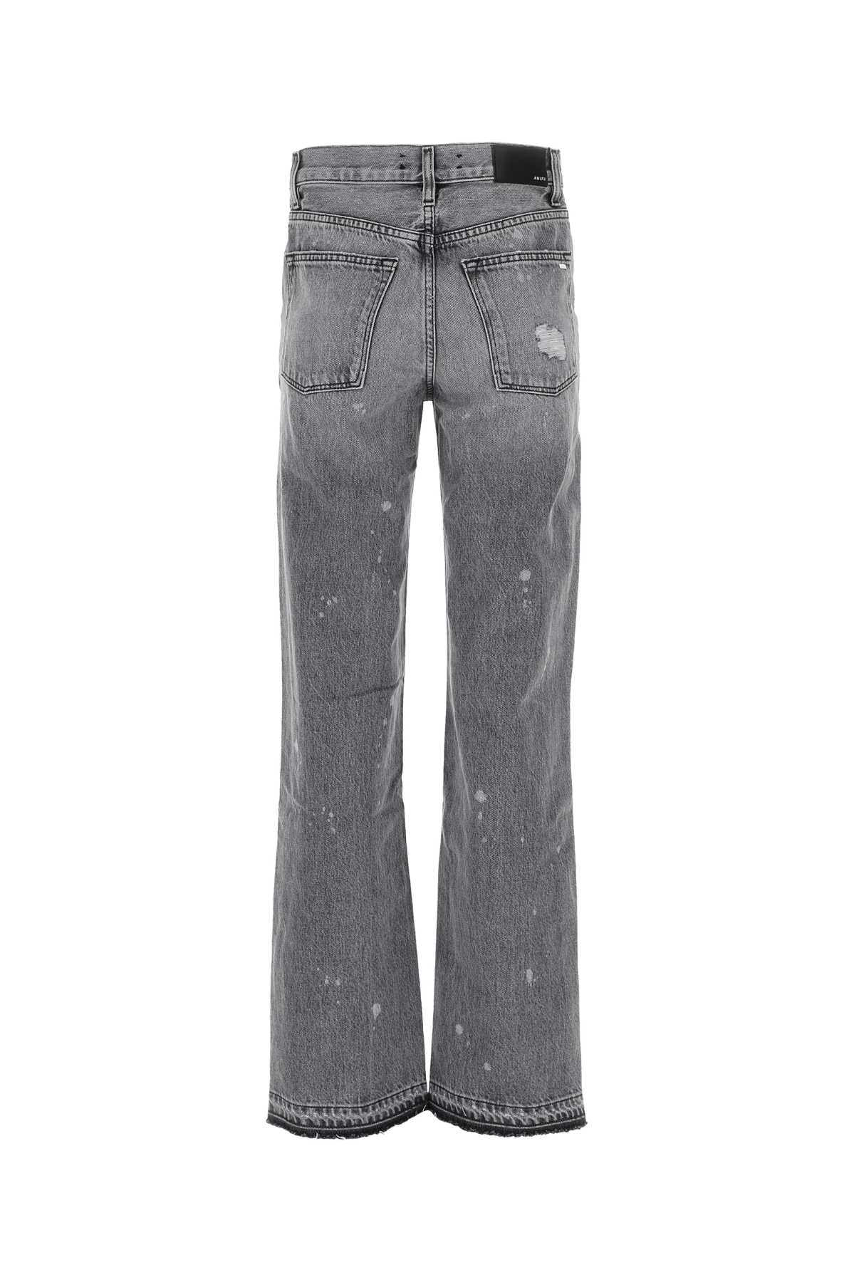 Amiri Grey Denim Jeans In 903