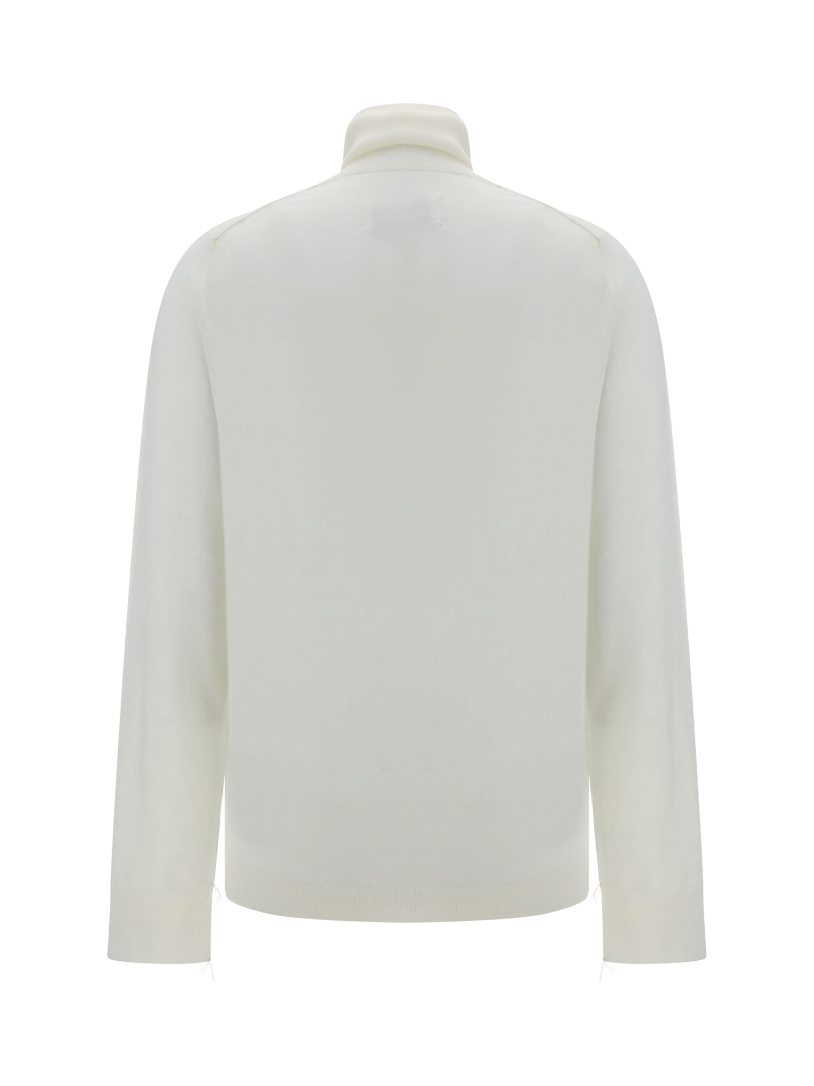 Shop Maison Margiela Turtleneck Sweater In Off White