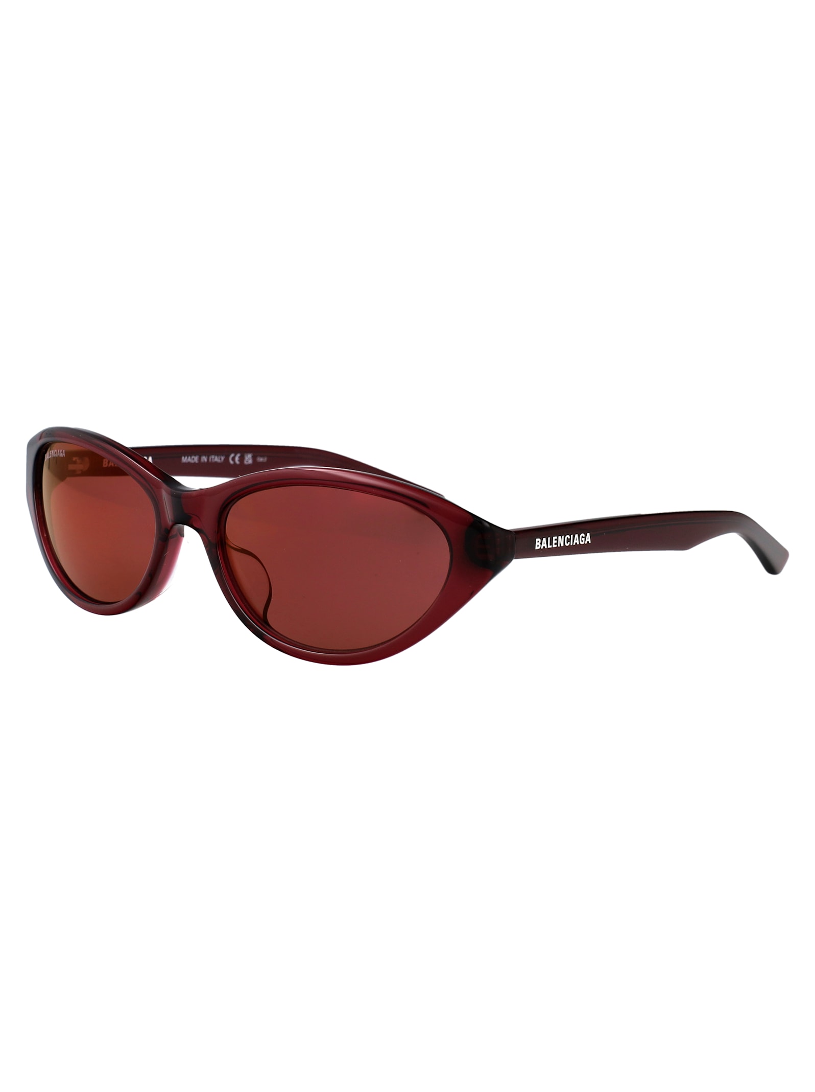 Balenciaga Bb0404sk Sunglasses In Burgundy-burgundy-red