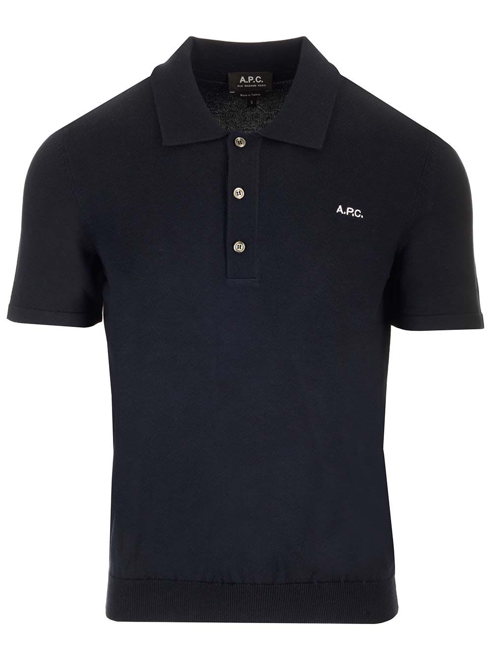 Shop Apc Ollie Polo Shirt In Blue