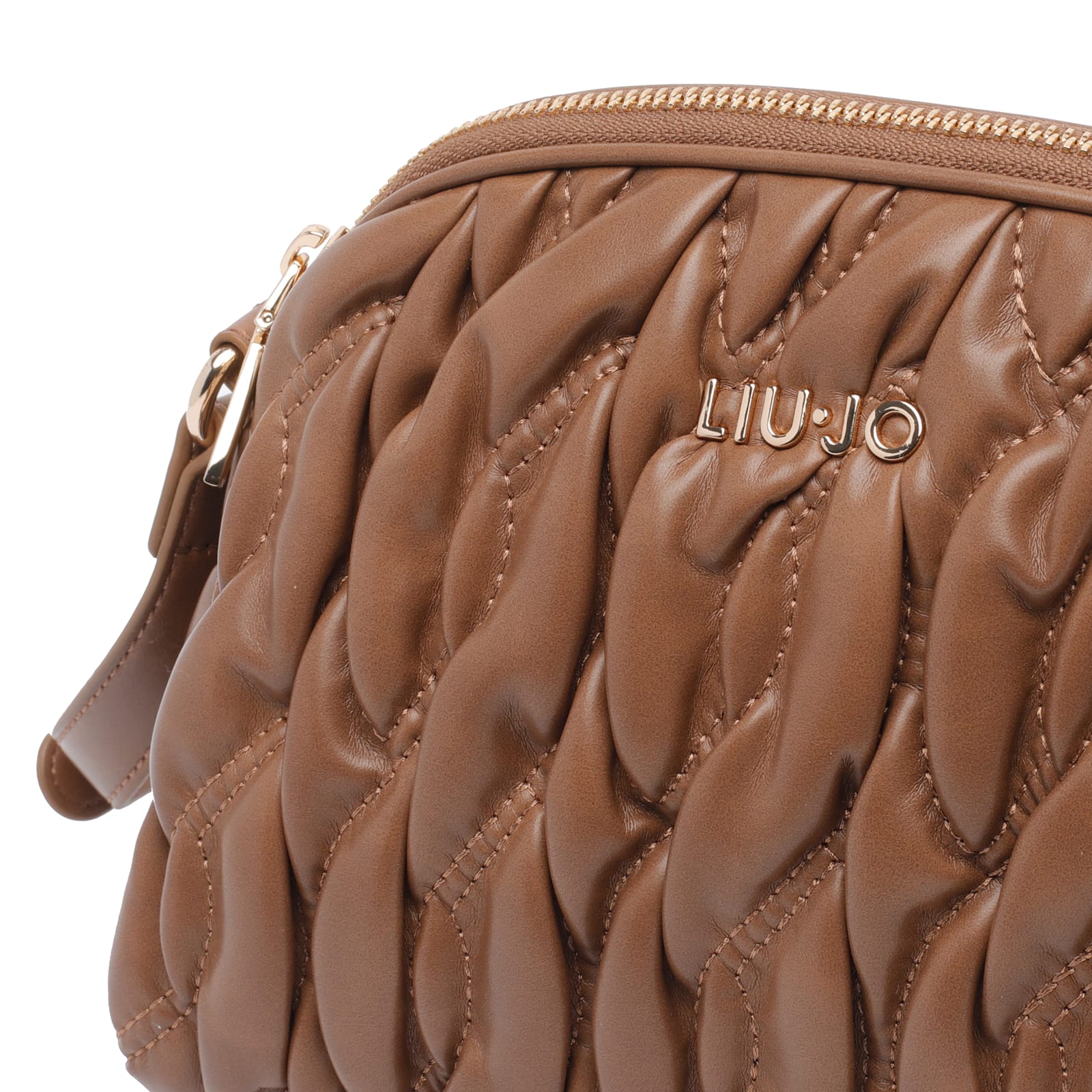 Liu •jo Medium Quilted-effect Cross Body Bag In Brown
