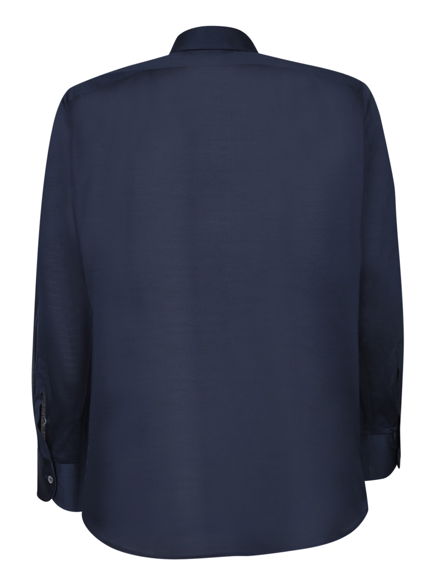 Shop Canali Blue Jersey Shirt