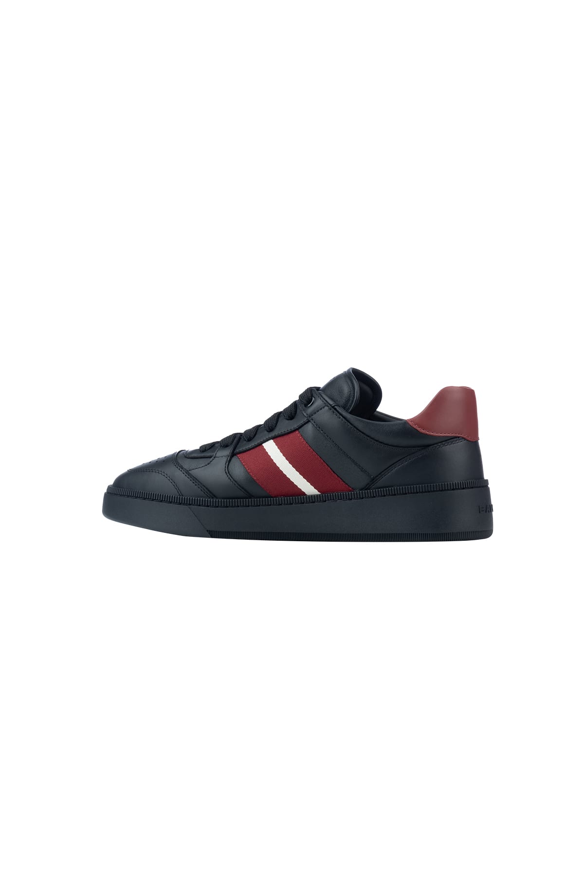 Shop Bally Sneakers In Black Black Red