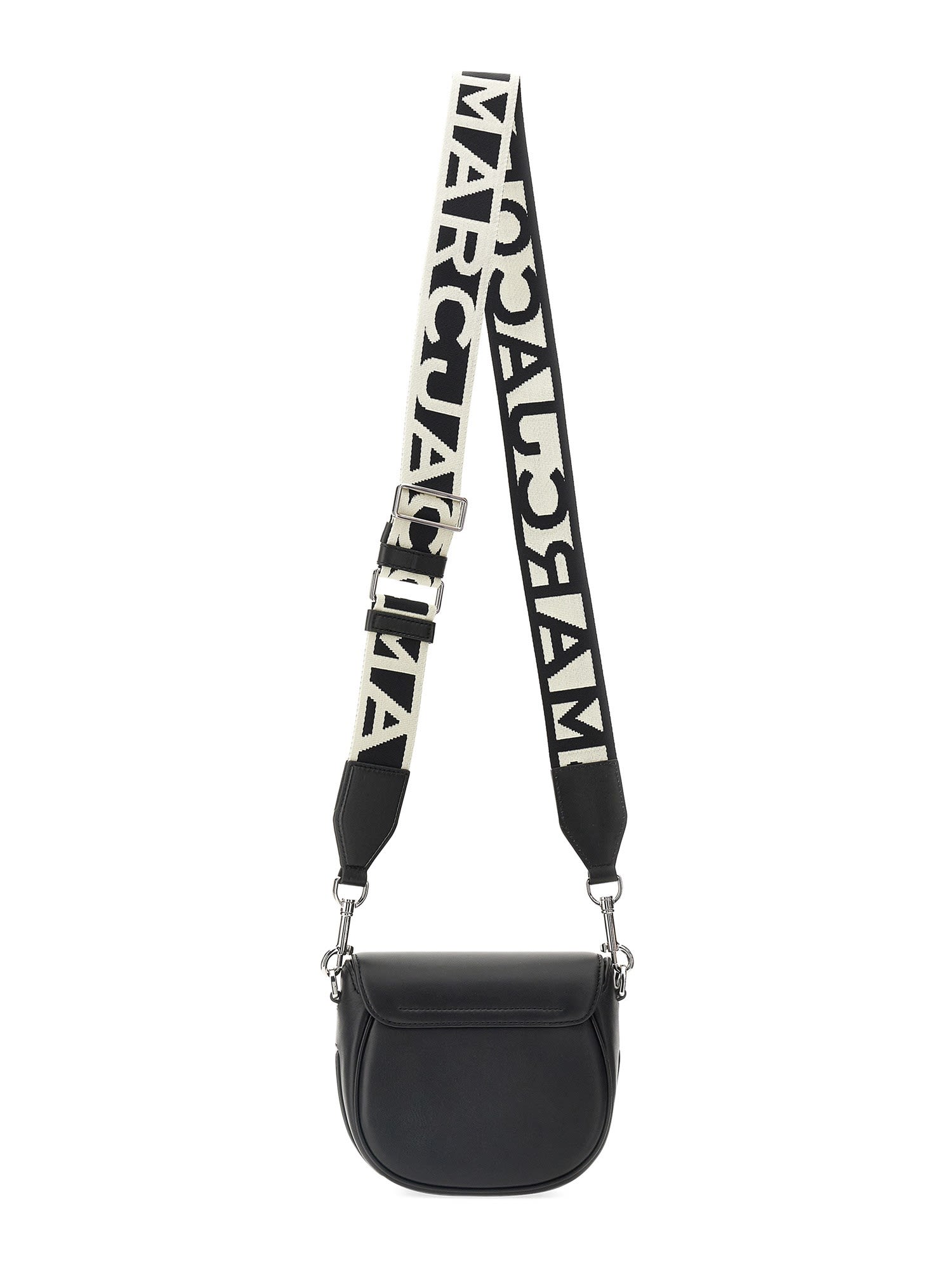 Marc Jacobs The Small Saddle Leather Shoulder Bag In Black