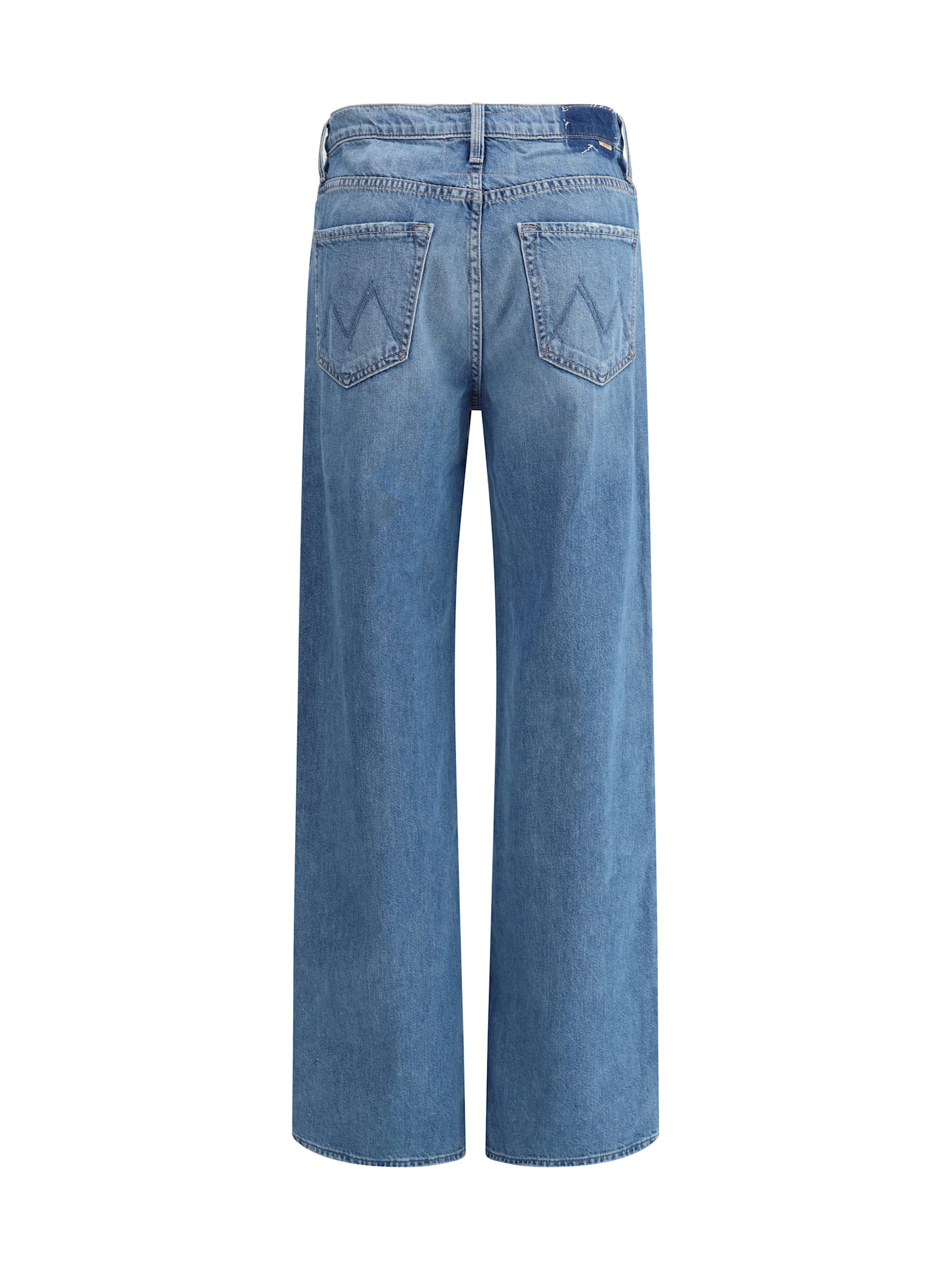 Mother The Dodger Sneak Jeans In Blue