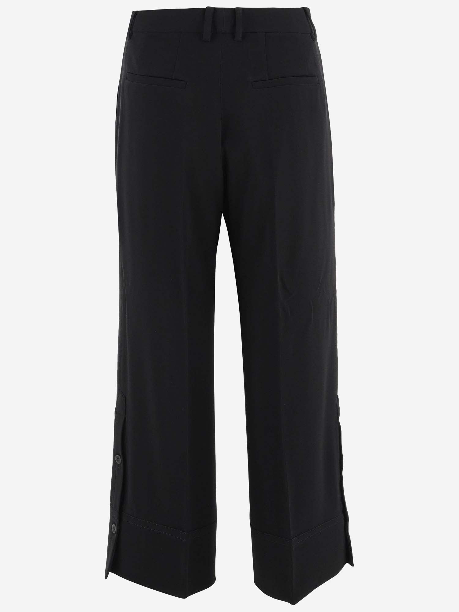 Shop Alberto Biani Technical Jersey Pants In Black