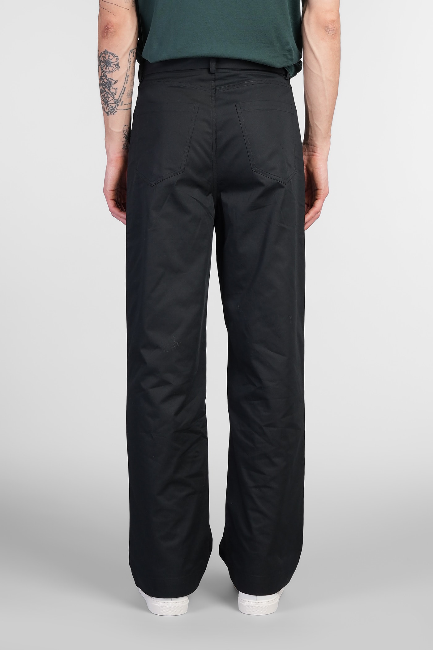 Roberto Collina Pants In Black Cotton In Black