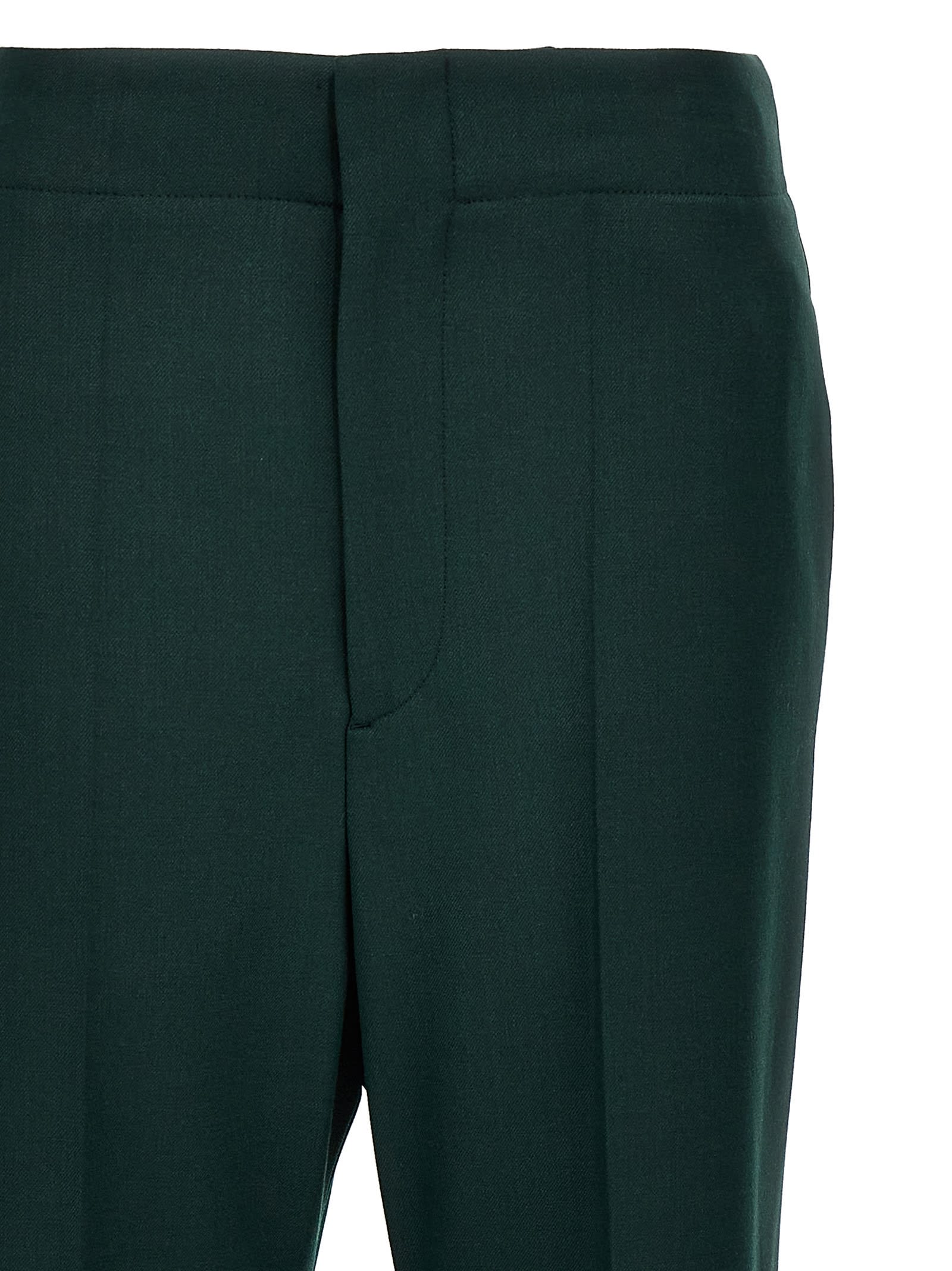 Victoria Beckham Wide-leg Trousers In Green