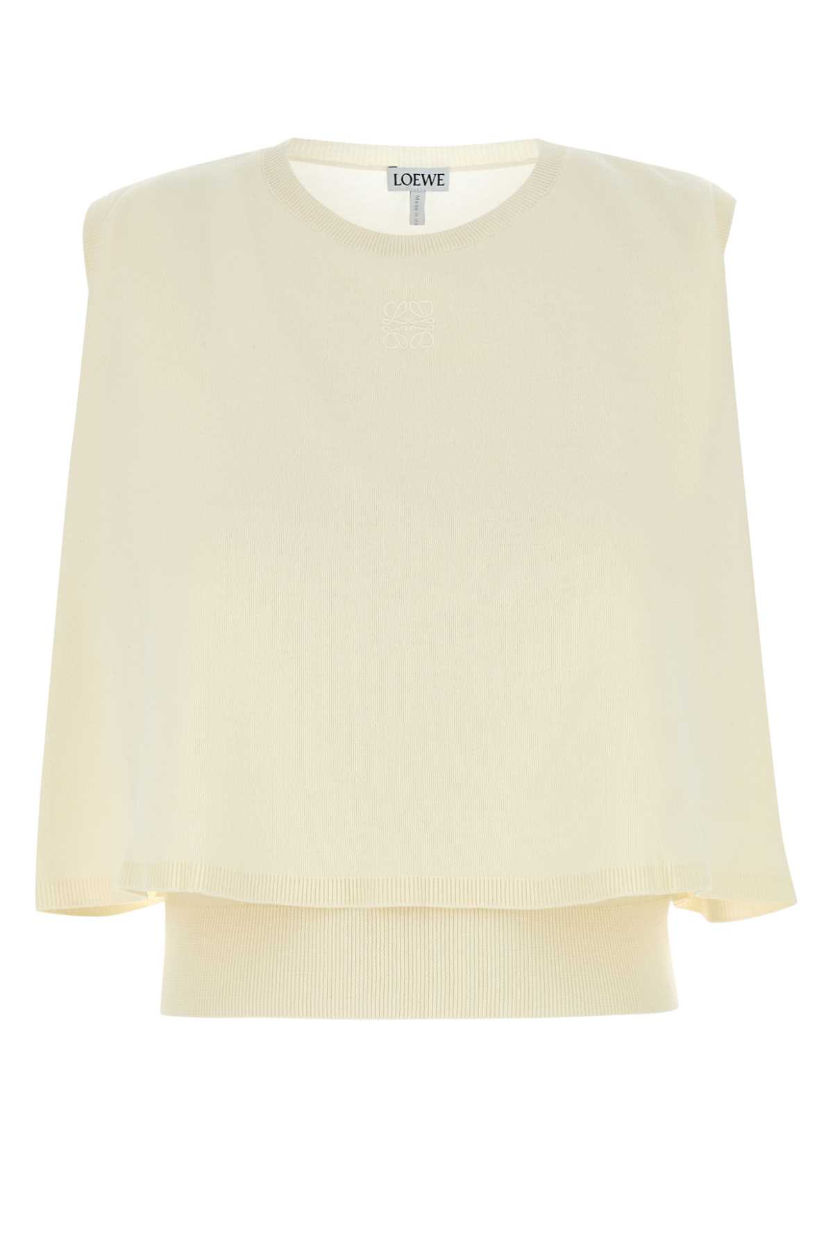 Loewe Wool Sweater Sweaters And Cardigans White In Neutral