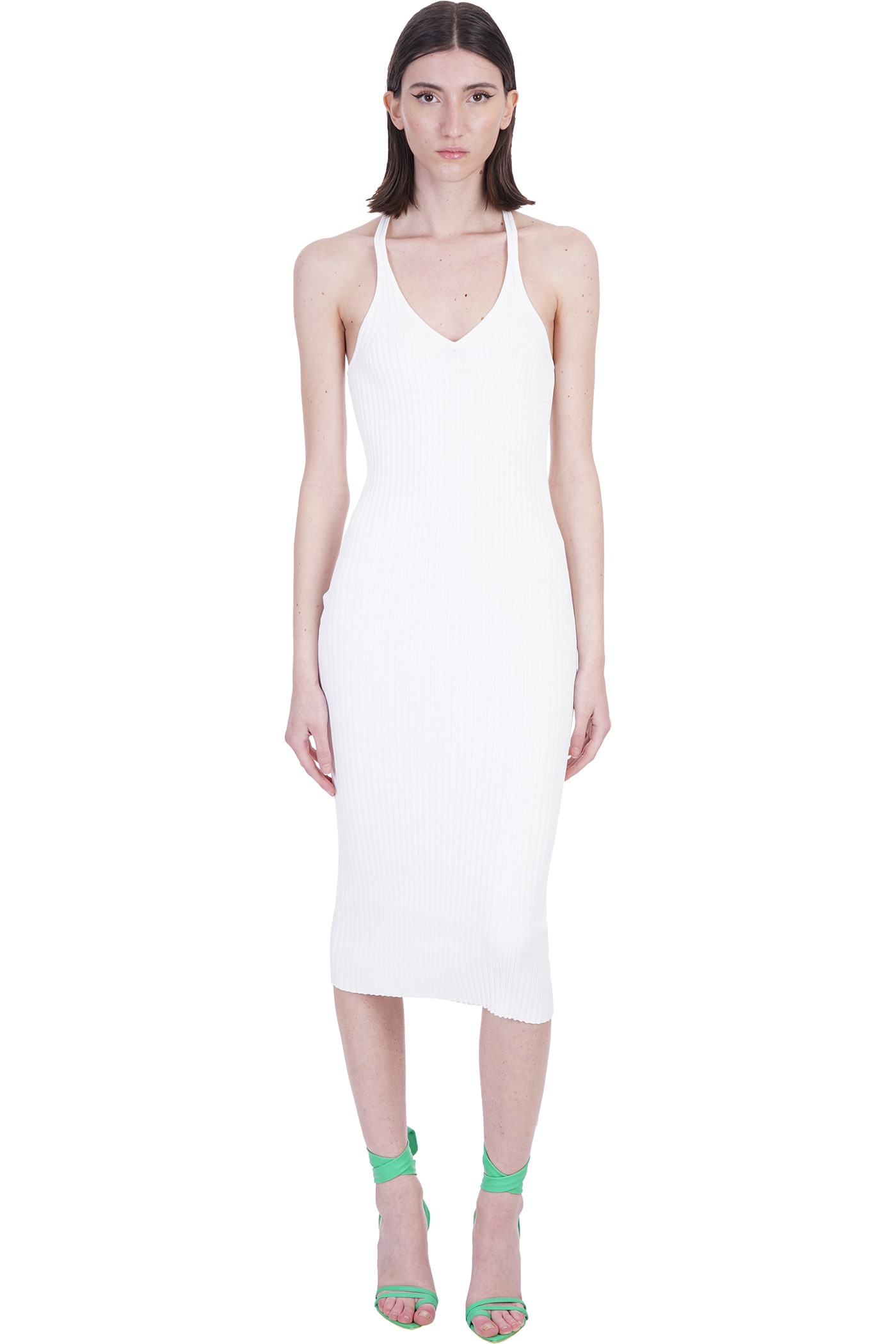helmut lang dress in white cotton