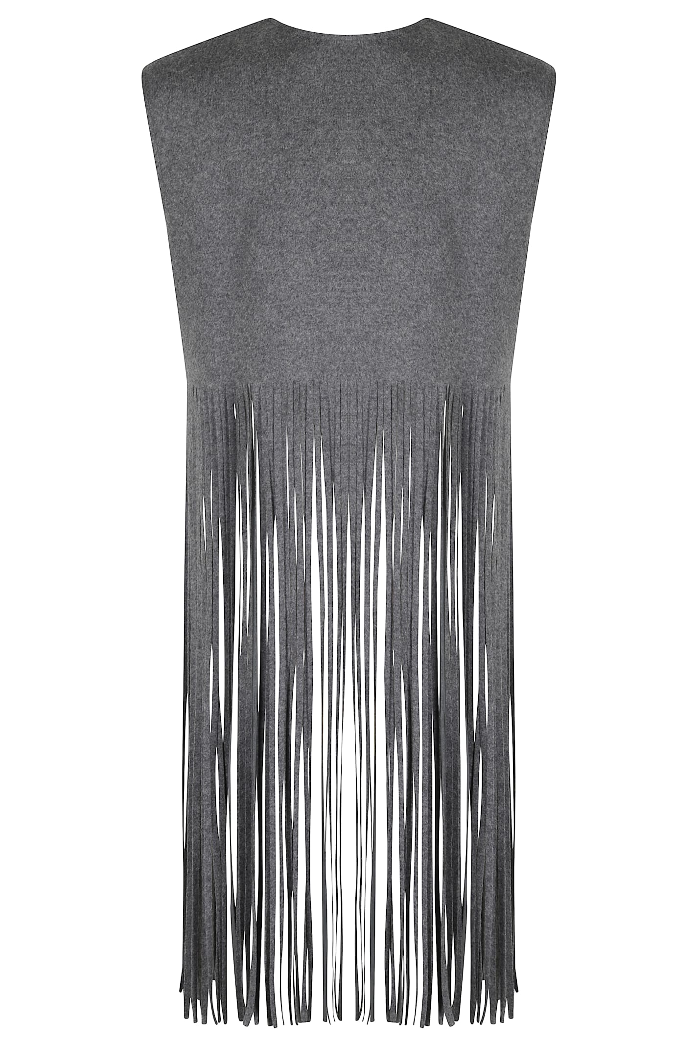 Tela Fringe Detail Canvas Top In Gray