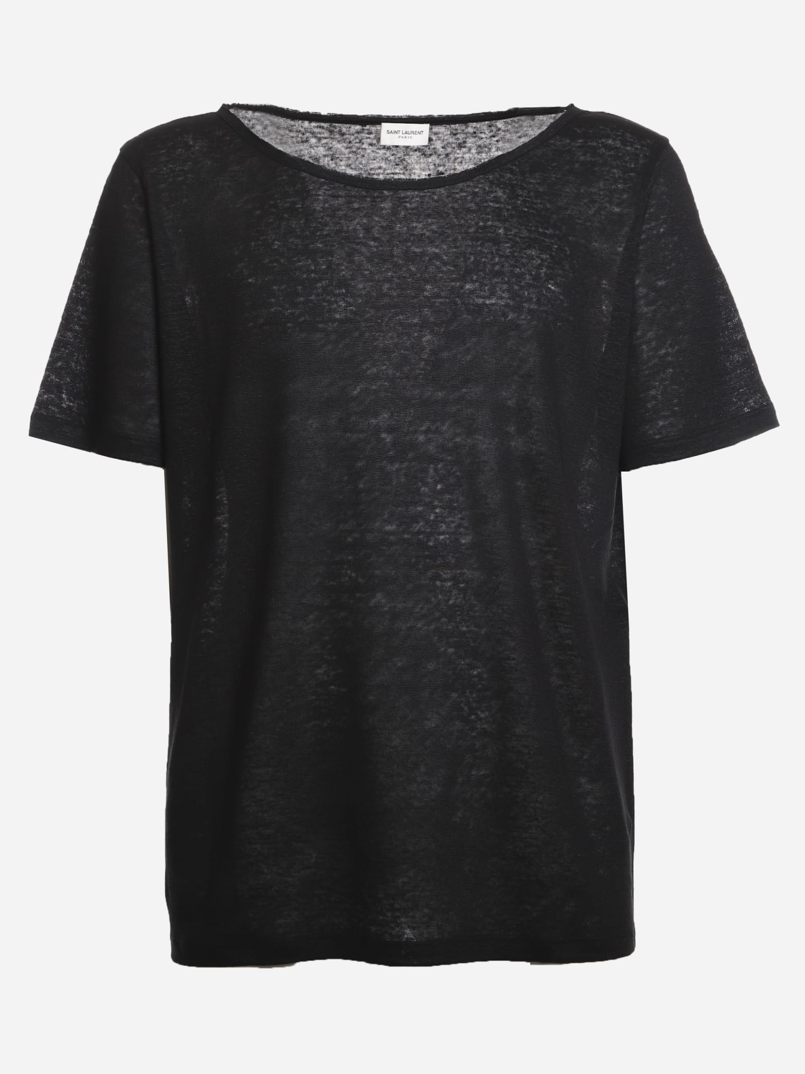 Saint Laurent Semi-transparent Linen T-shirt