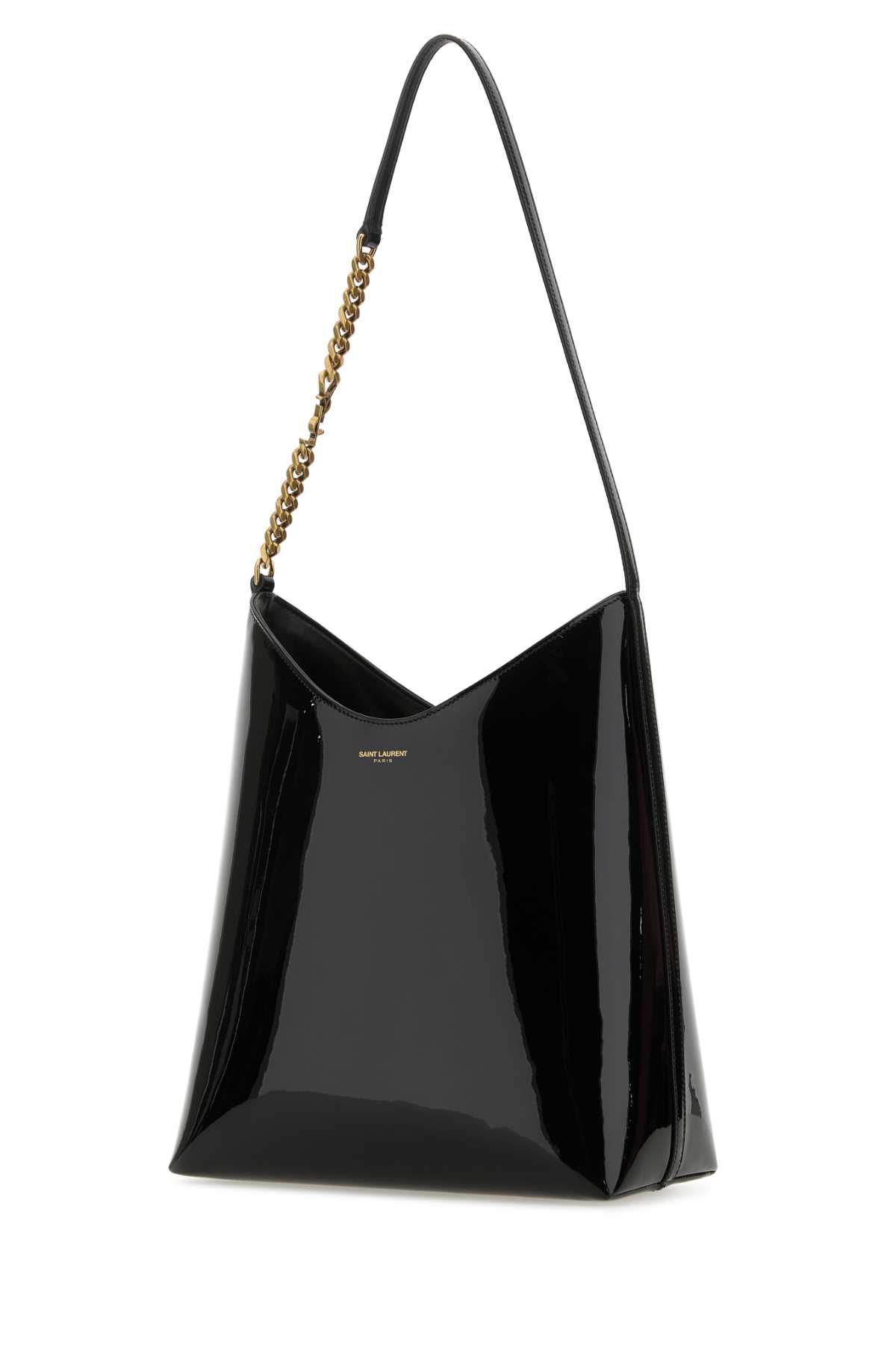 Shop Saint Laurent Black Leather Rendez-vous Shoulder Bag In Nero