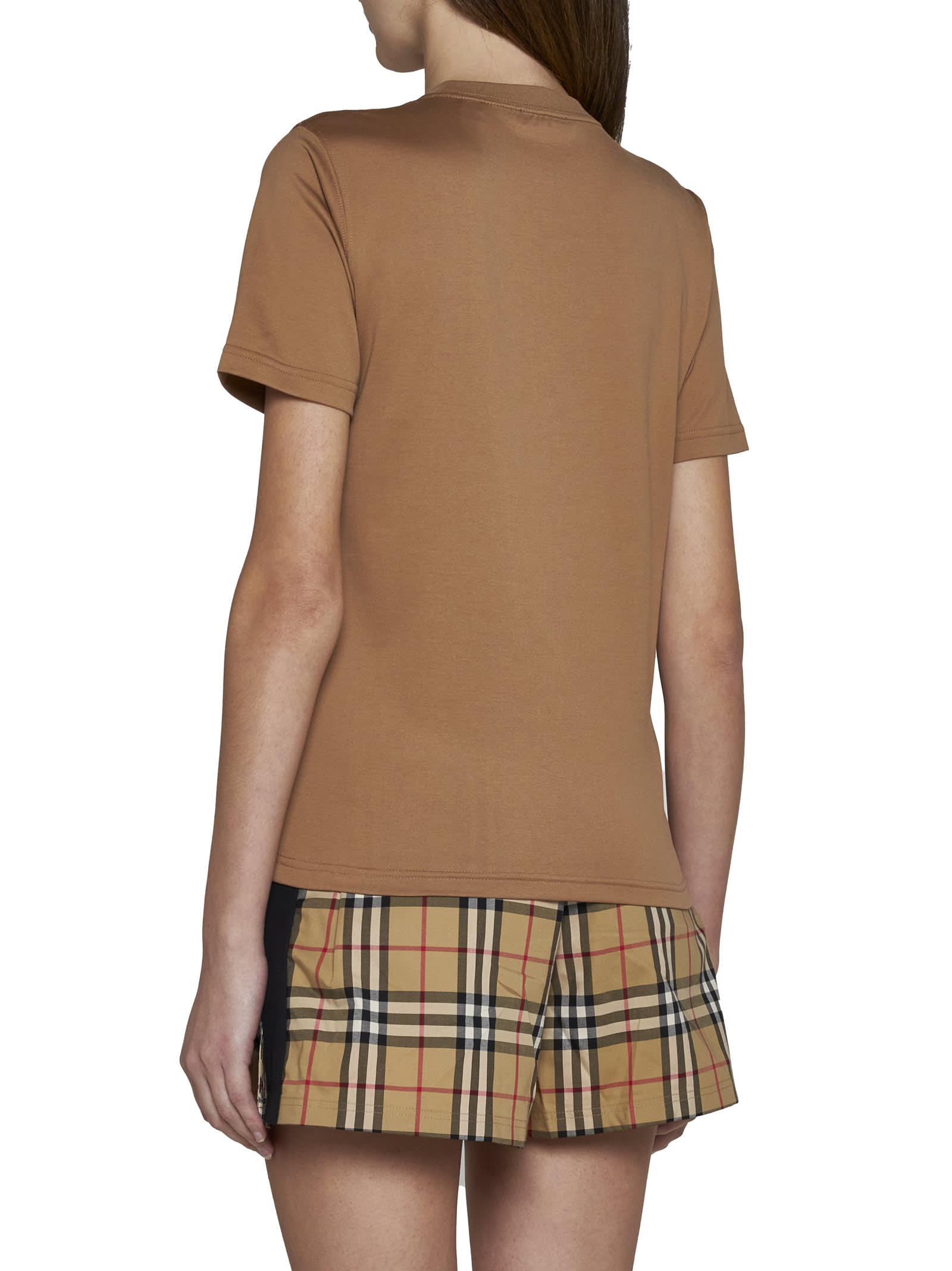 Shop Burberry T-shirt In Camel Legacy