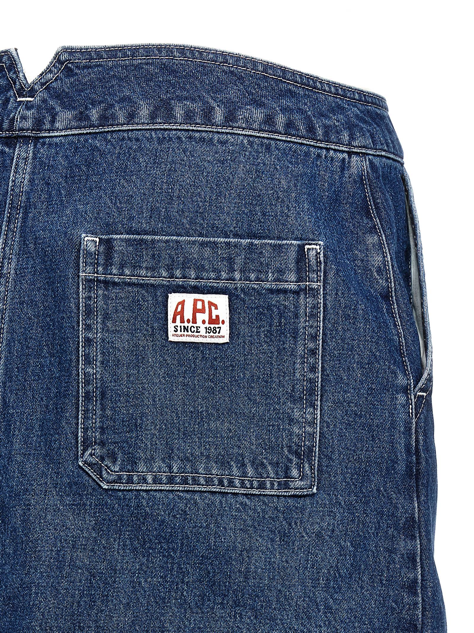 Apc Christie Mini Denim Skirt In Blue