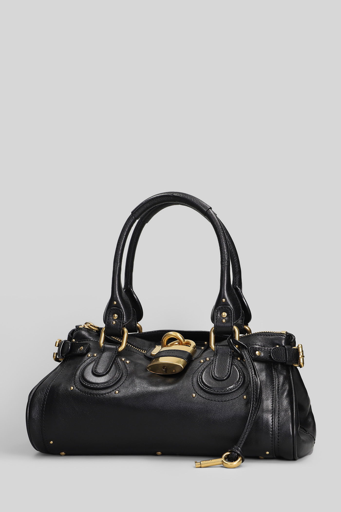 Chloé Paddington Shoulder Bag In Black Leather In Black