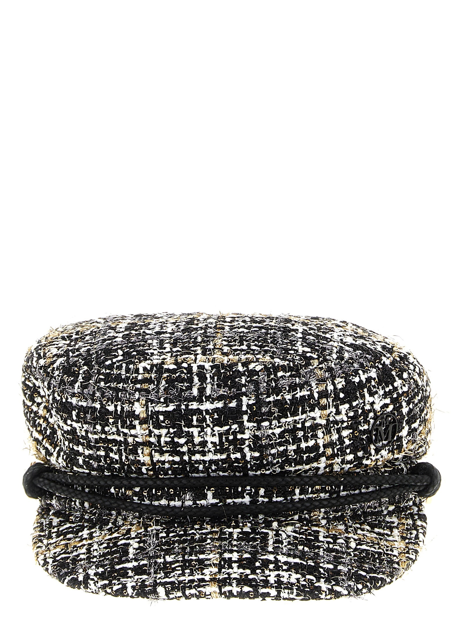 Maison Michel New Abby Vichy Tweed Hat In Black