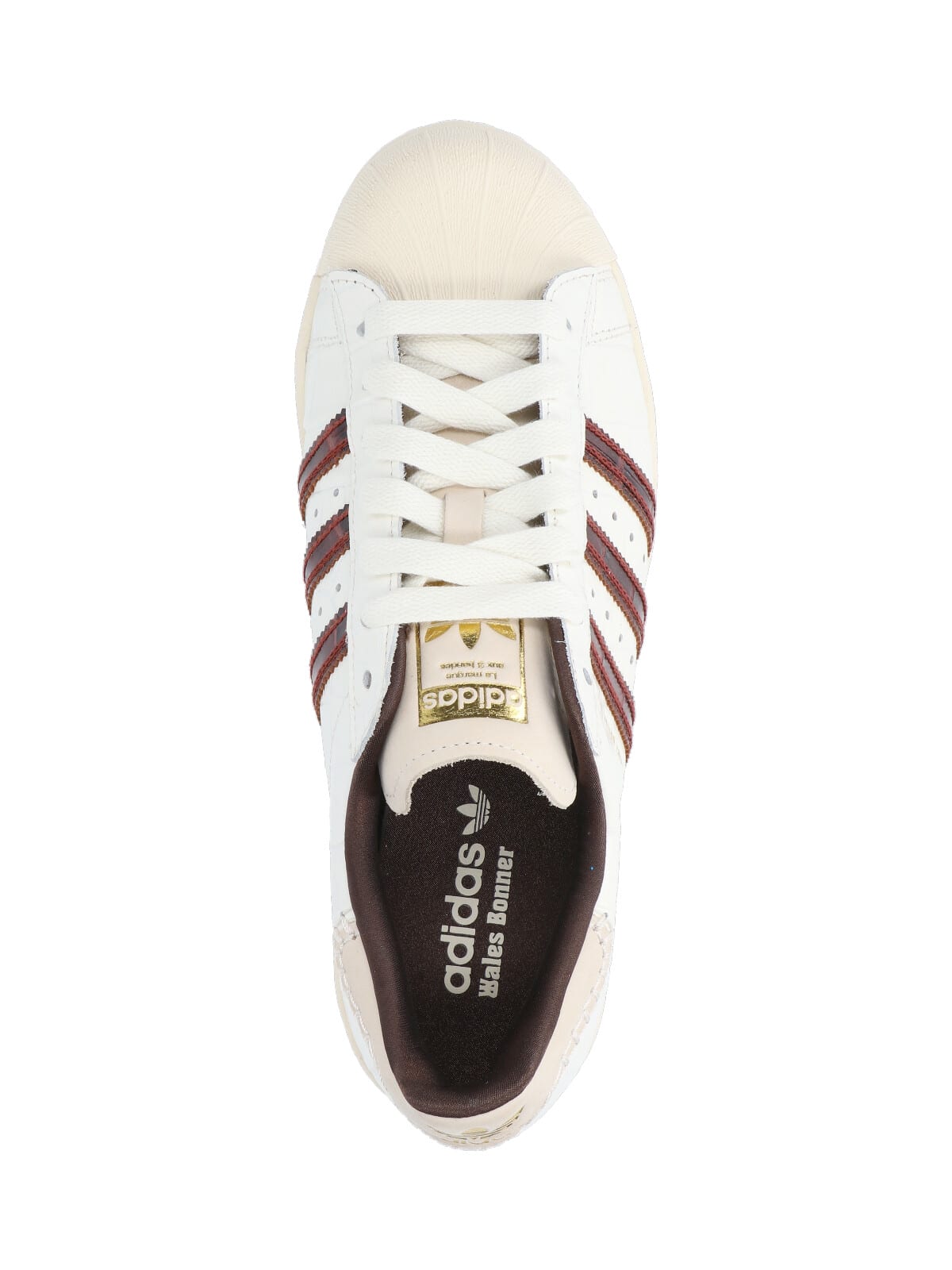 Adidas Originals By Wales Bonner Superstar Croc Leather Sneakers In White