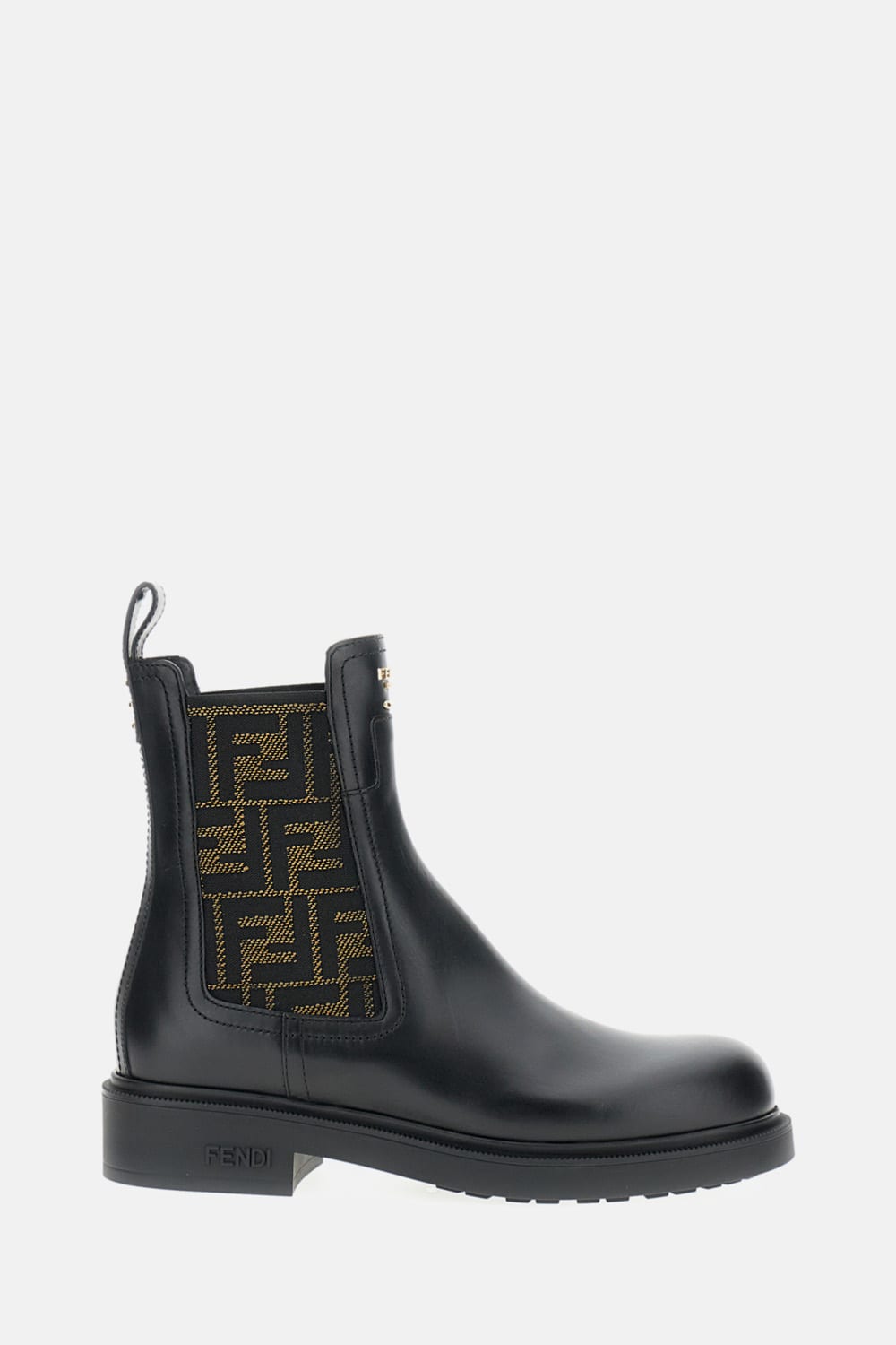 Fendi Ankle Boots With Elastic Side Panels In Black