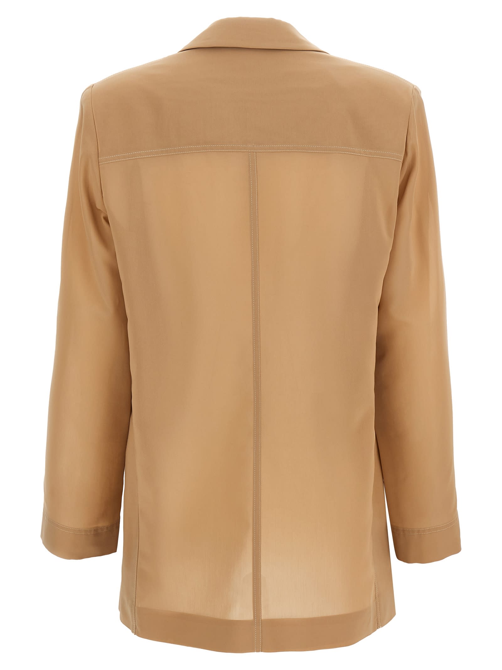 Shop Philosophy Di Lorenzo Serafini Etamine Blazer In Beige