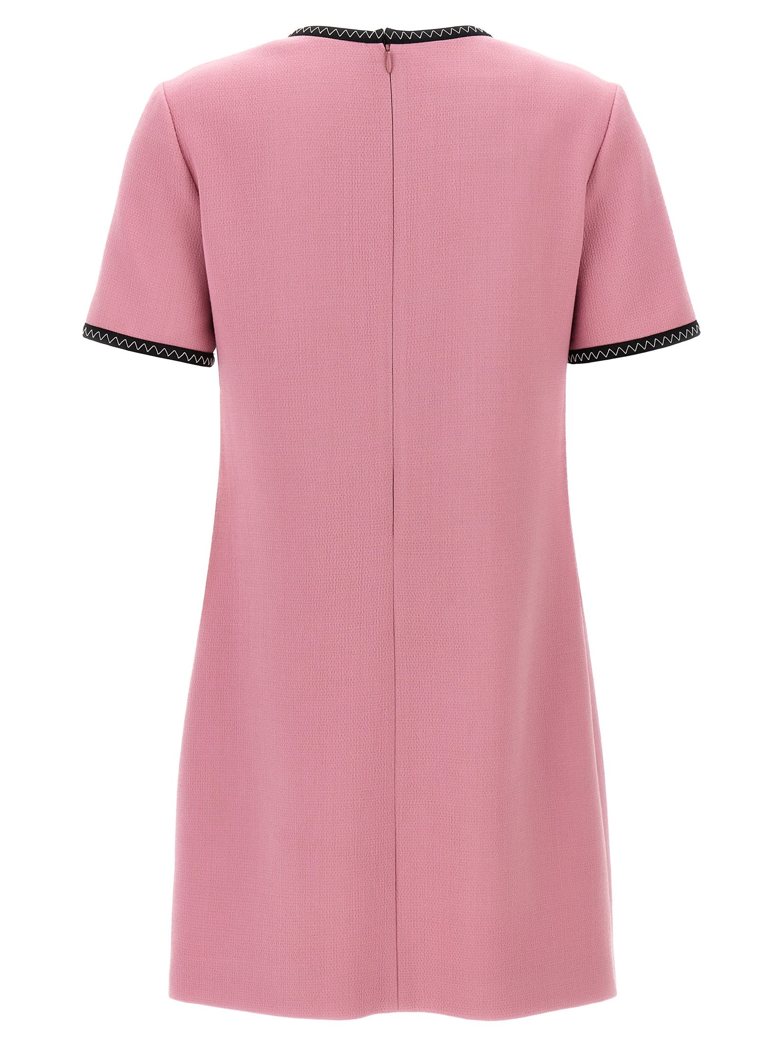 Shop Moschino Crepe Dress In Pink